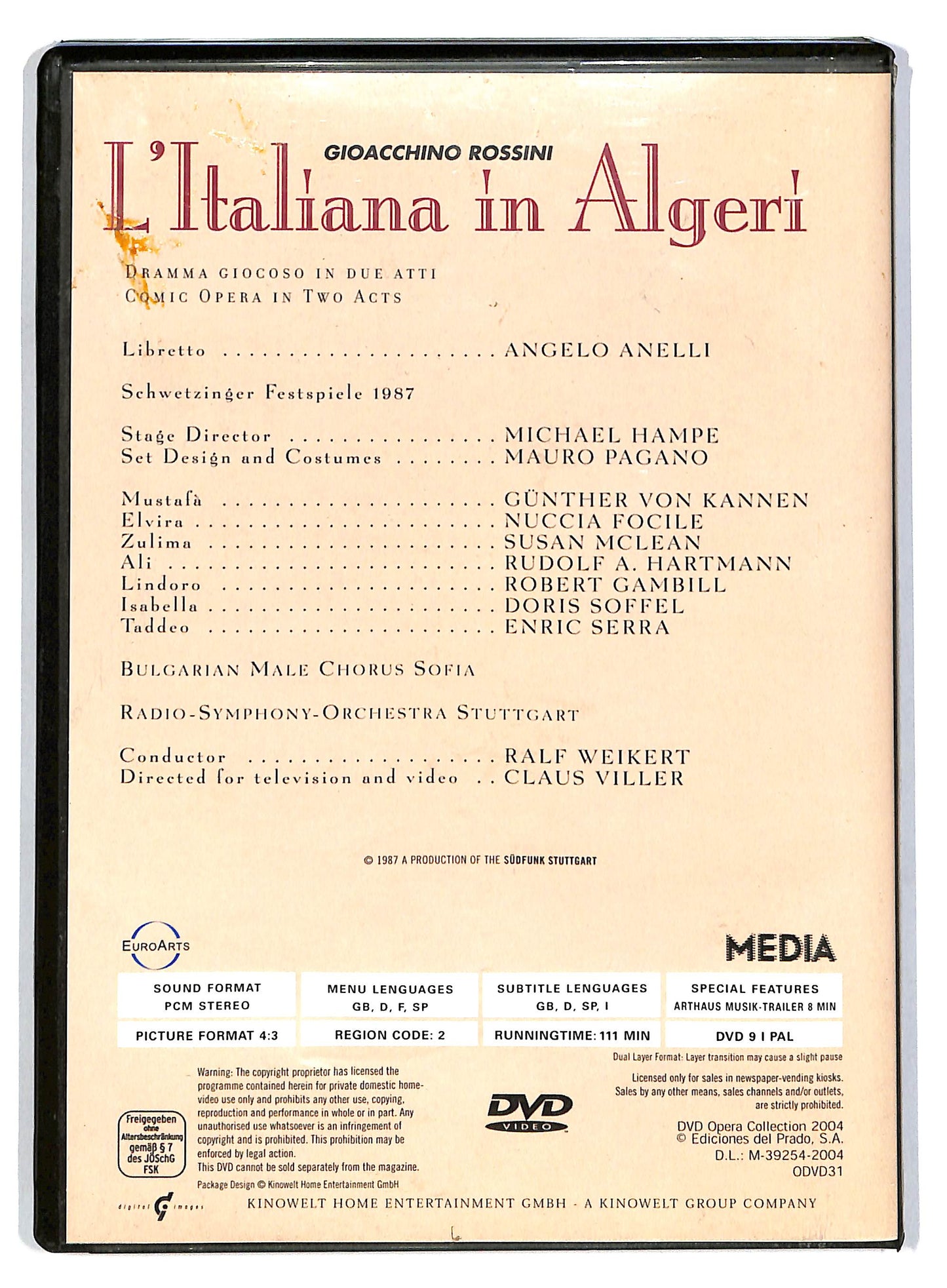 EBOND Dvd Opera Collection L'italiana in Algeri DVD DB624812