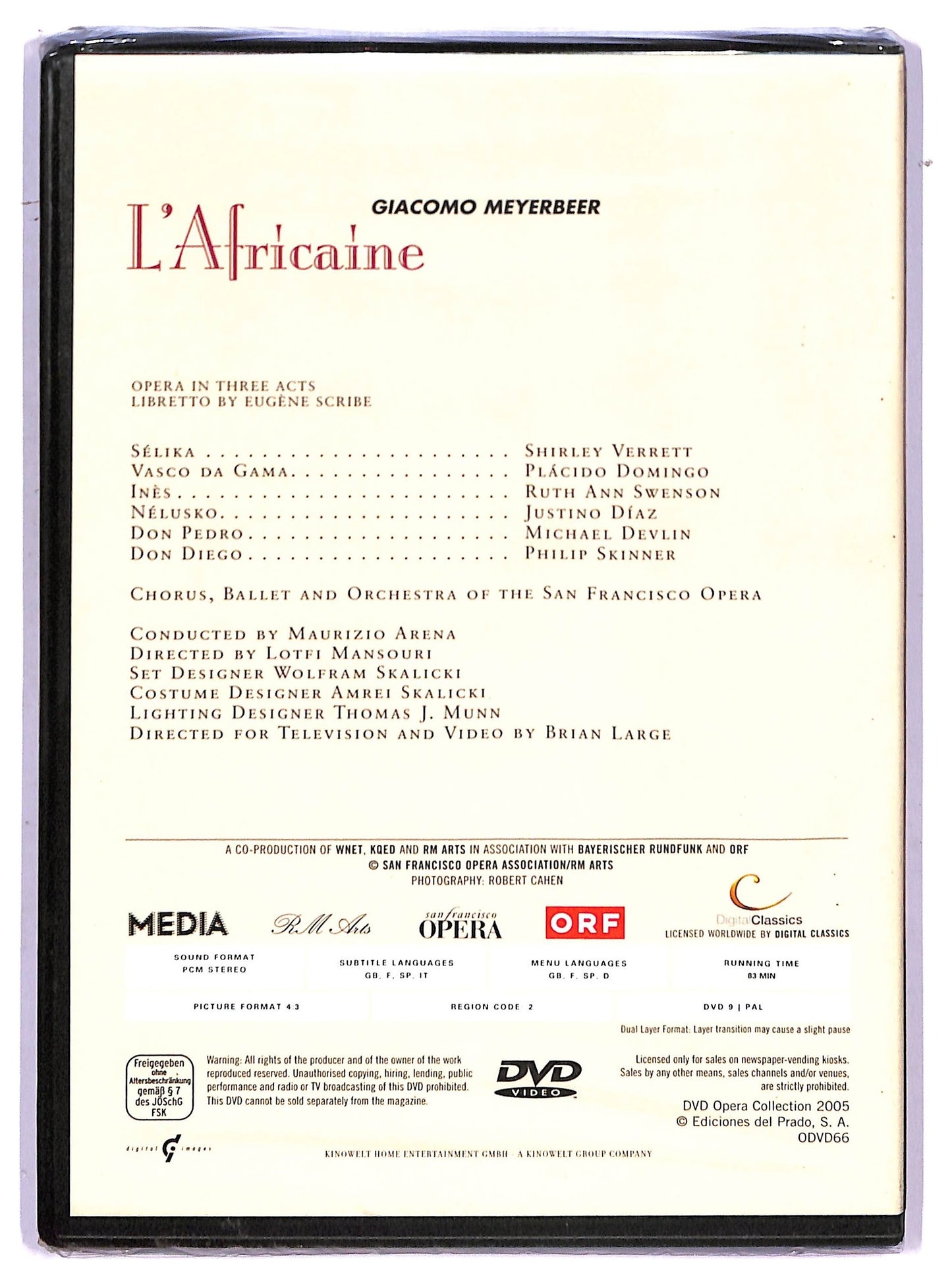 EBOND Dvd opera collection l'africaine 1 EDITORIALE DVD DB624822