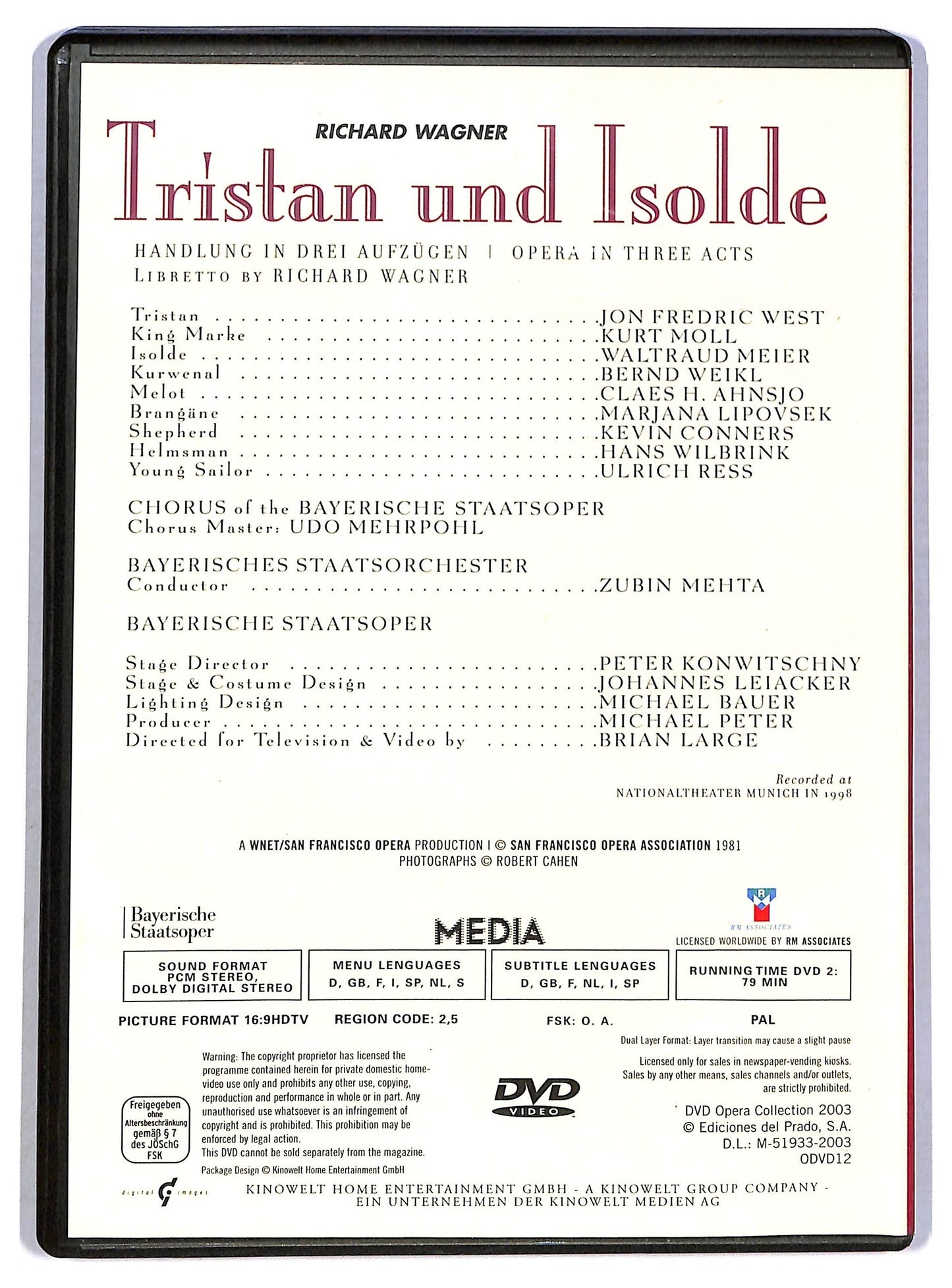 EBOND Tristan Und Isolde - Opera Collection EDITORIALE DVD DB624827