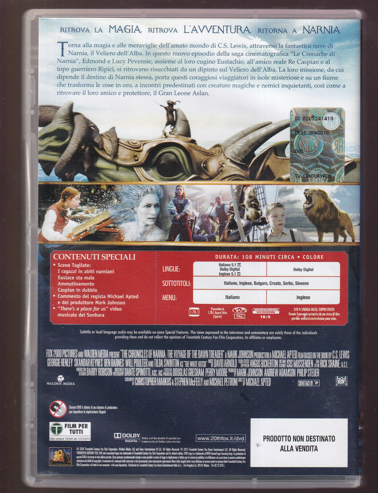 EBOND Le Cronache Di Narnia Il Viaggio Del Veliero DVD DB624868