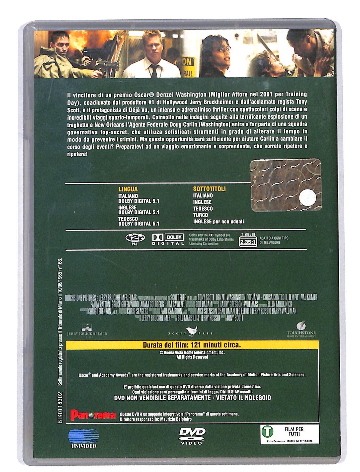 EBOND Dejavu - corsa contro il tempo EDITORIALE DVD DB624920
