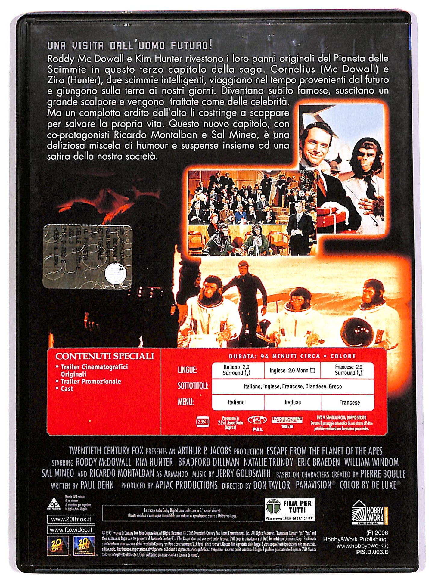 EBOND Fuga dal pianeta delle scimmie EDITORIALE DVD DB625407