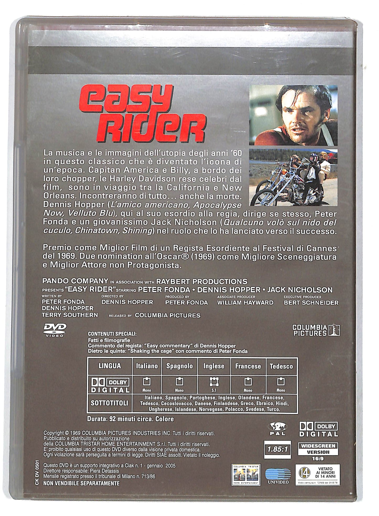 EBOND Easy Rider - Liberta e paura EDITORIALE DVD DB625824