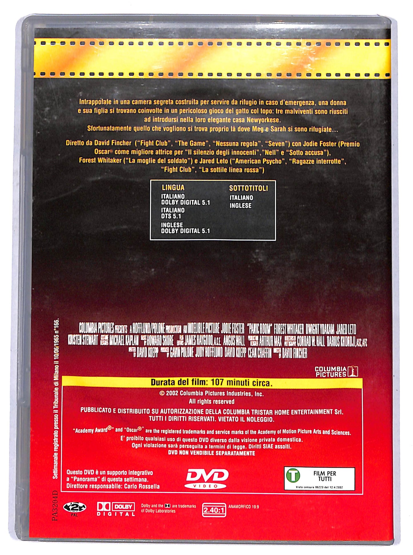 EBOND Panic Room EDITORIALE DVD DB625829