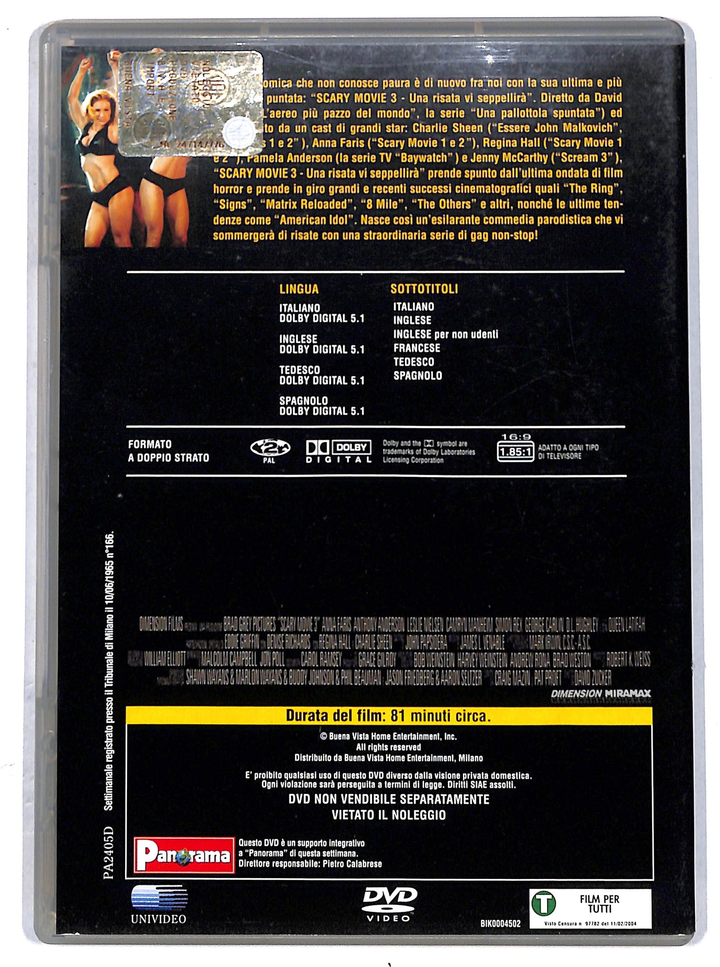 EBOND Scary Movie 3 - Una risata vi seppellira EDITORIALE DVD DB625863