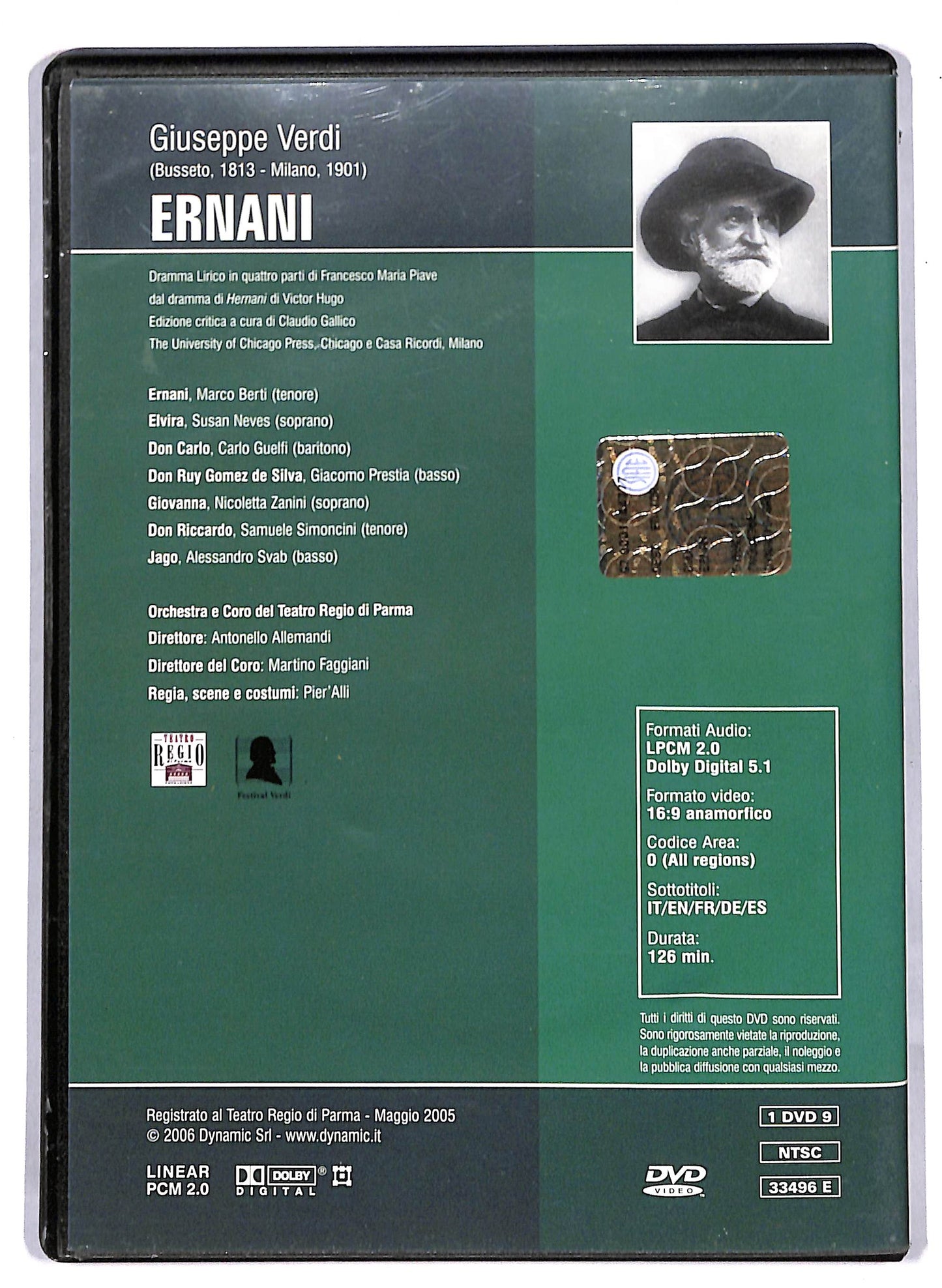 EBOND Ernani Giuseppe Verdi EDITORIALE DVD DB626335