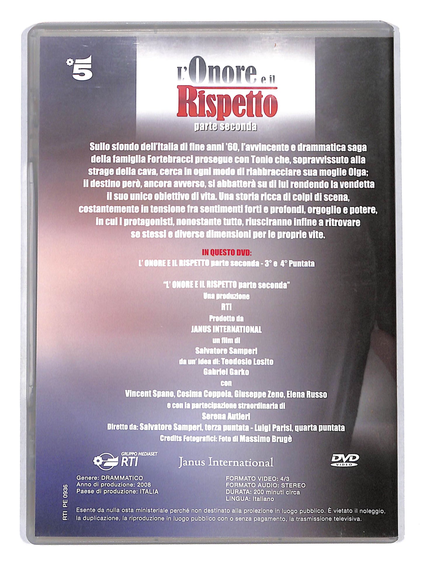 EBOND L'onore e il Rispetto parte 2 puntate terza e quarta DVD DB626701