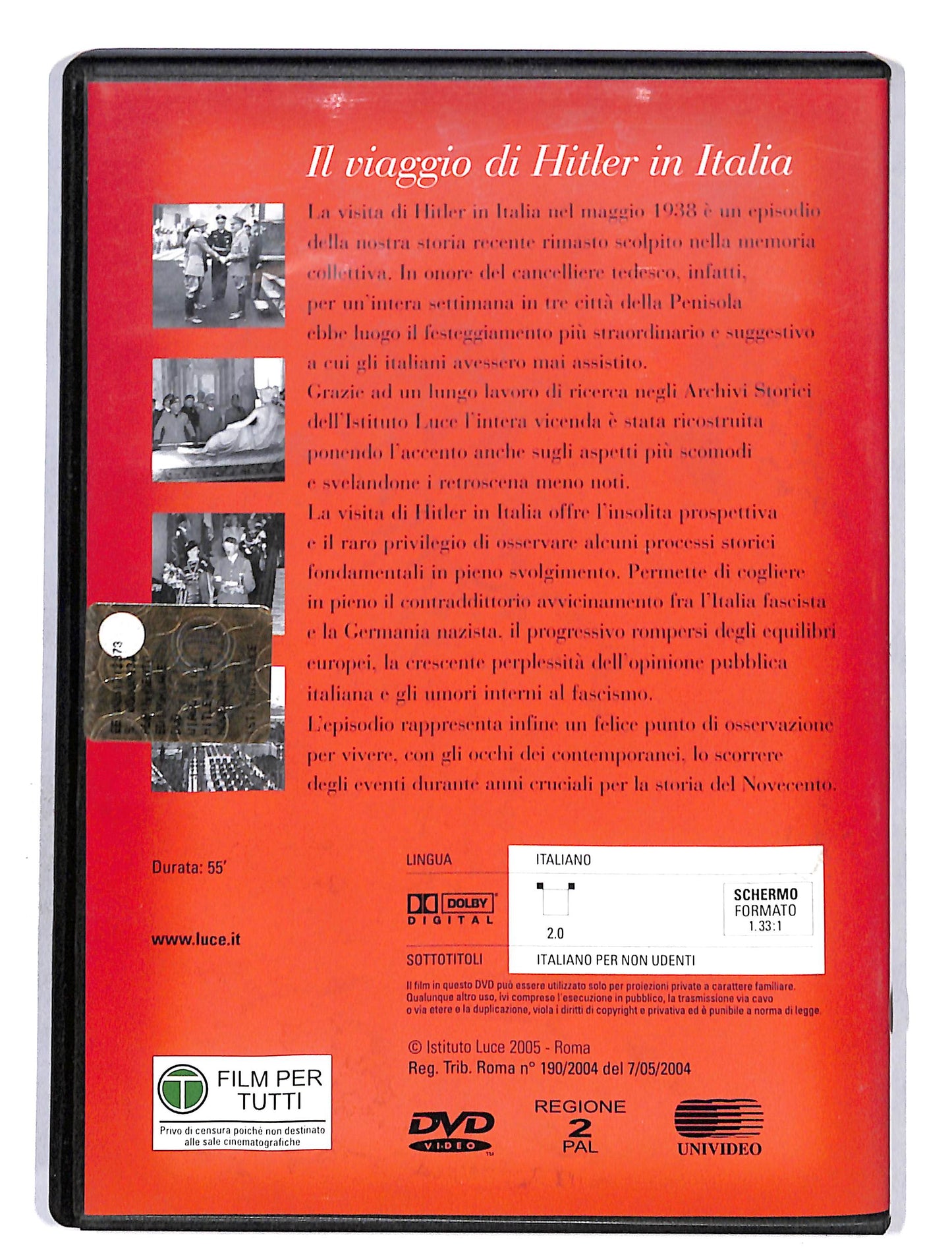 EBOND Novecento vol.7 il viaggio di Hitler in Italia 1938 DVD DB627601