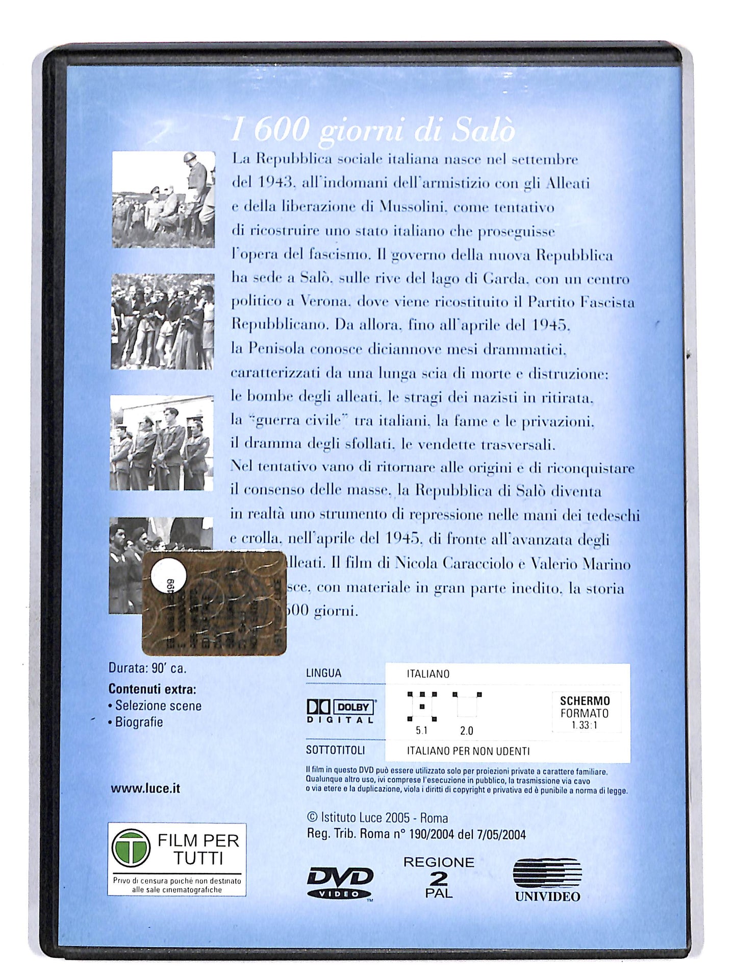 EBOND Novecento vol.15 I 600 giorni di Salo DVD DB627615