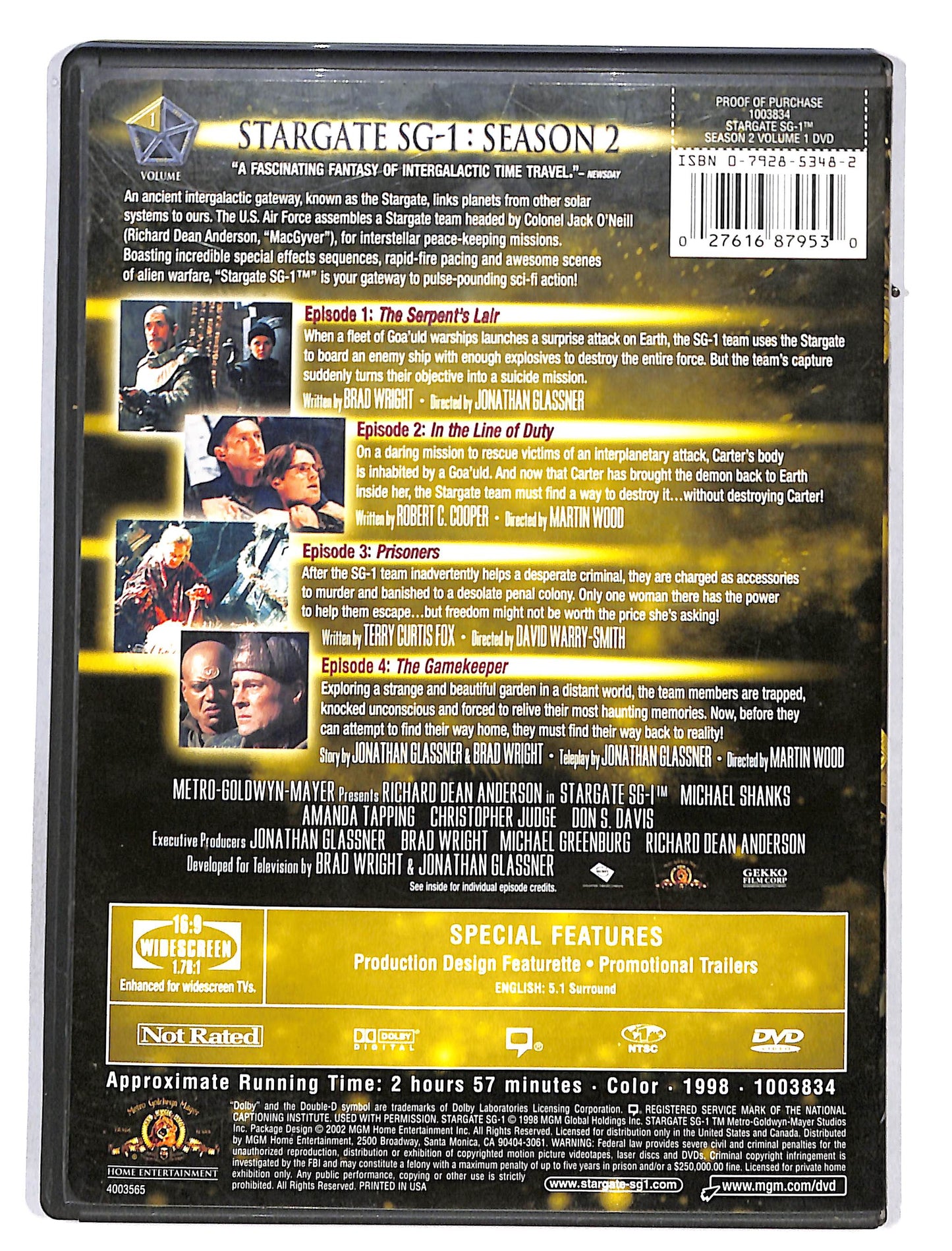 EBOND Stargate Sg.1 Seasons 2 vol.1 DVD DB628133