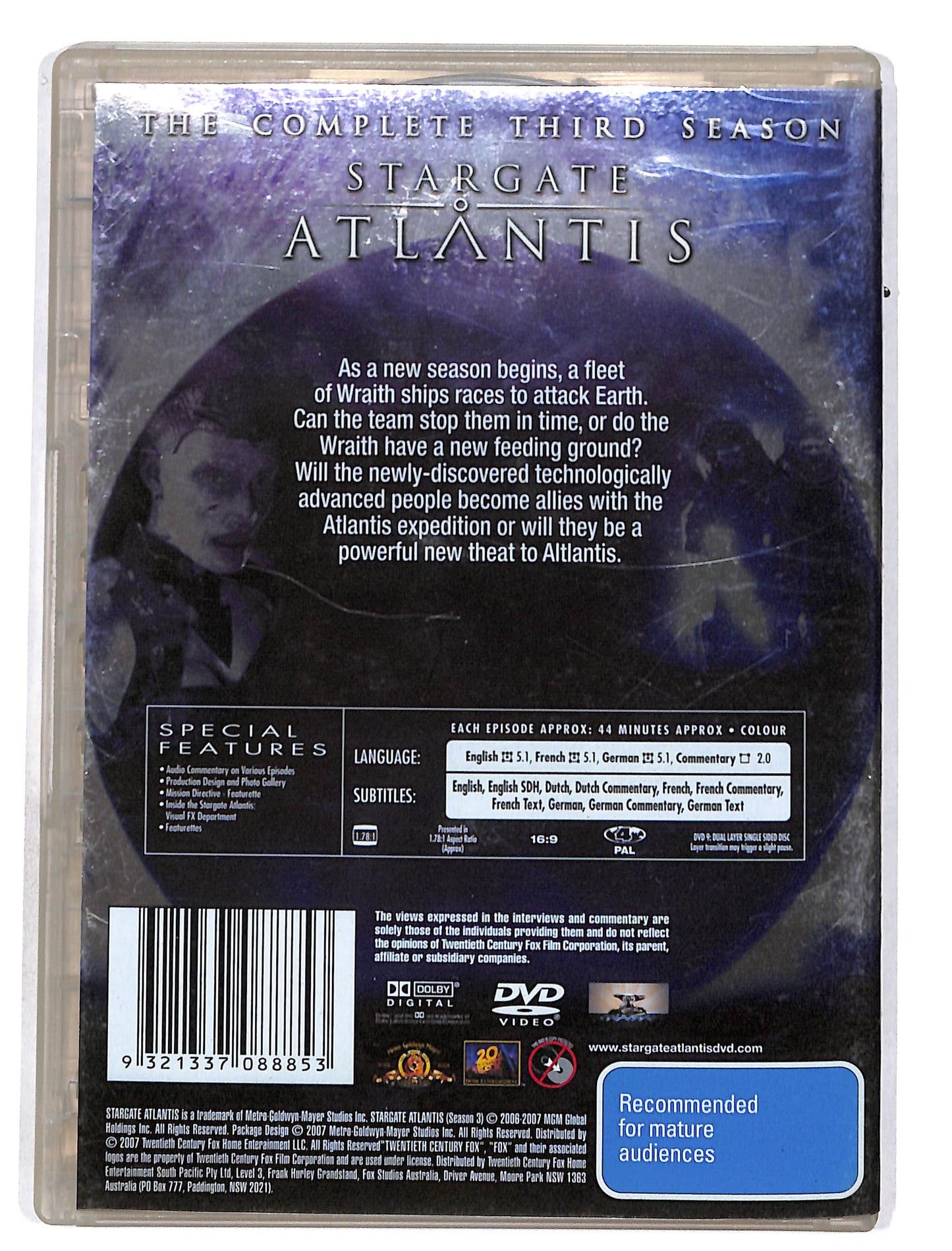 EBOND Stargate Atlantis The Complete Third Season DVD DB628143