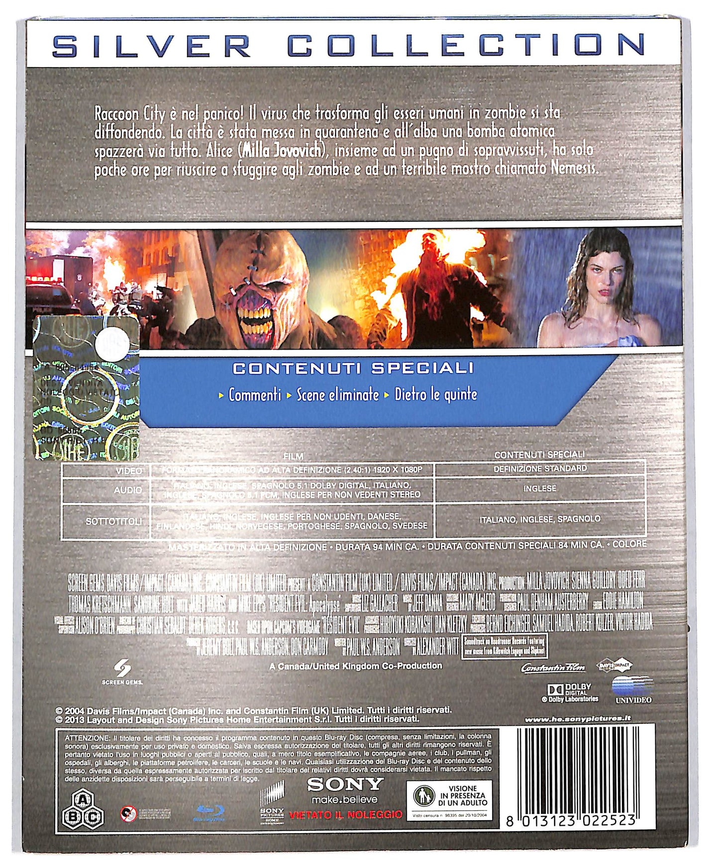 EBOND Resident Evil Apocalypse SLIPCASE BLURAY DB628623