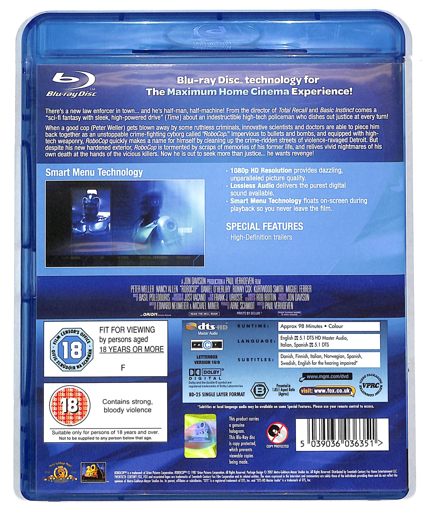 EBOND Robocop - edizione regno unito BLURAY DB628661