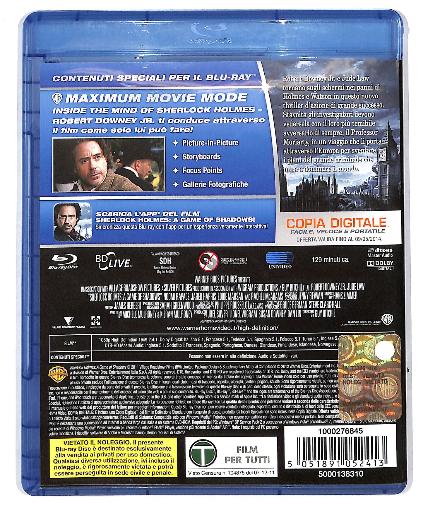 EBOND Sherlock Holmes - Gioco di ombre BLURAY DB629111