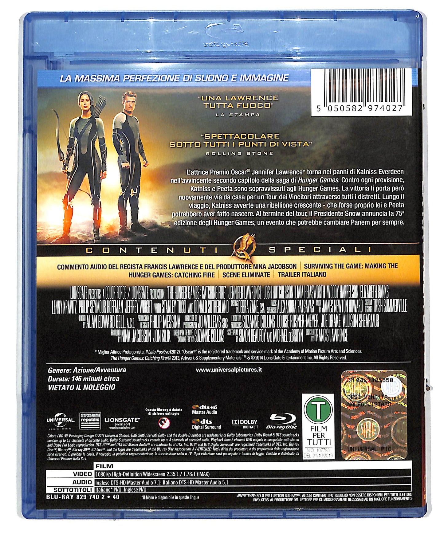 EBOND Hunger games la ragazza di fuoco BLURAY DB629618