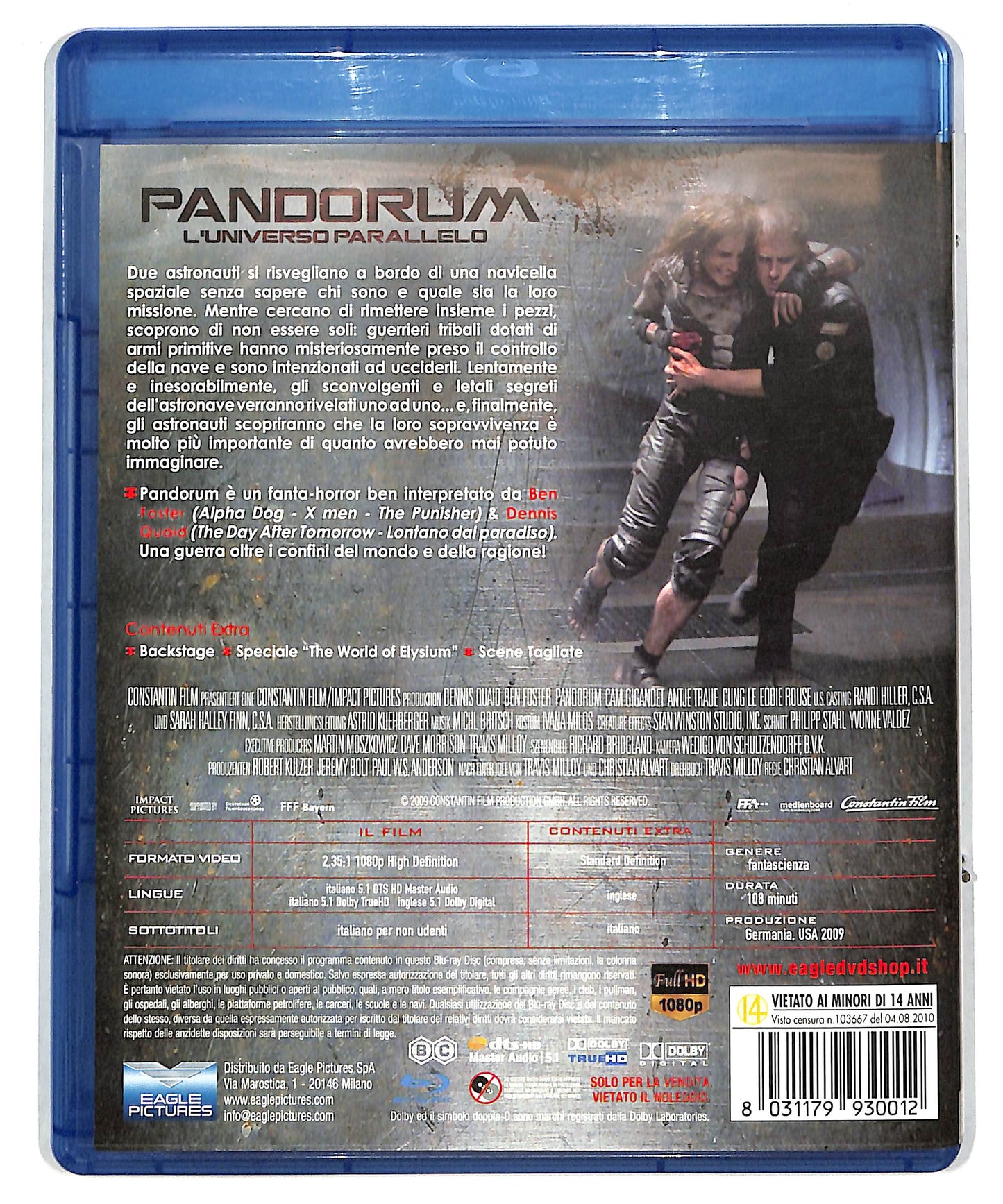 EBOND Pandorum - l'universo parallelo BLURAY DB629636