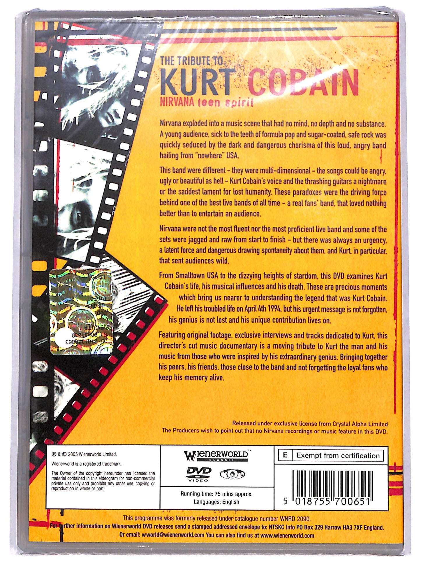 EBOND Nirvana: Teen Spirit - A Tribute to Kurt Cobain DVD DB630812