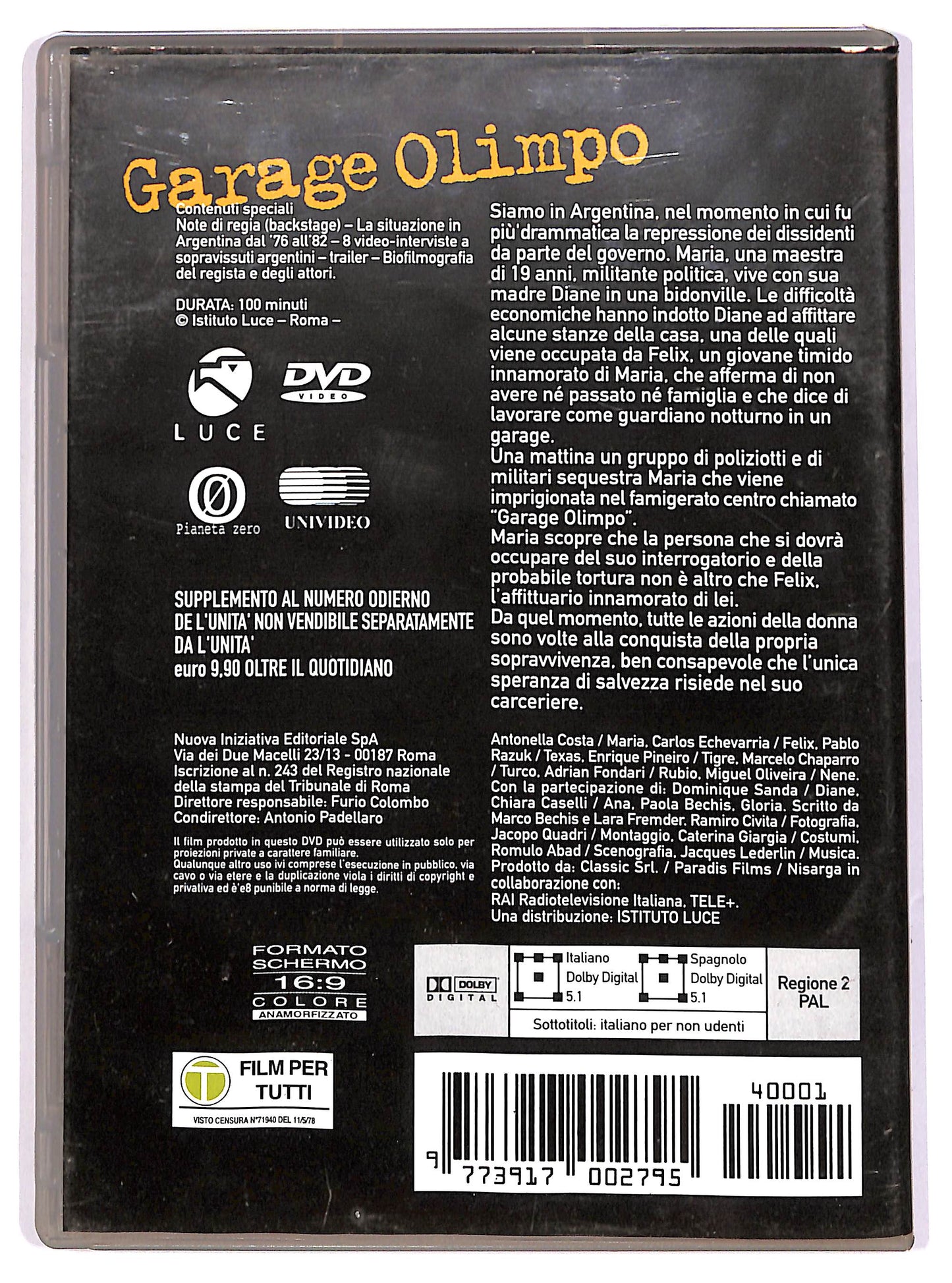 EBOND Garage Olimpo EDITORIALE DVD DB630814