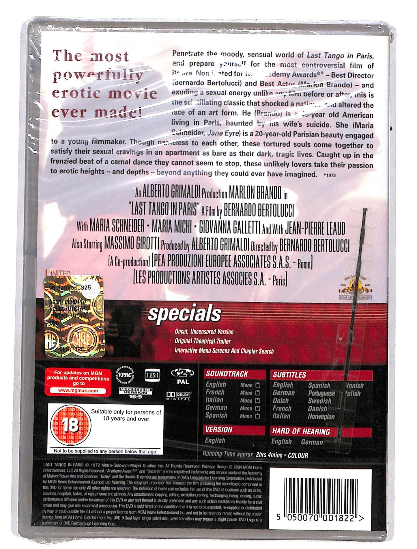 EBOND Last Tango In Paris Edizione: Regno Unito DVD DB631348