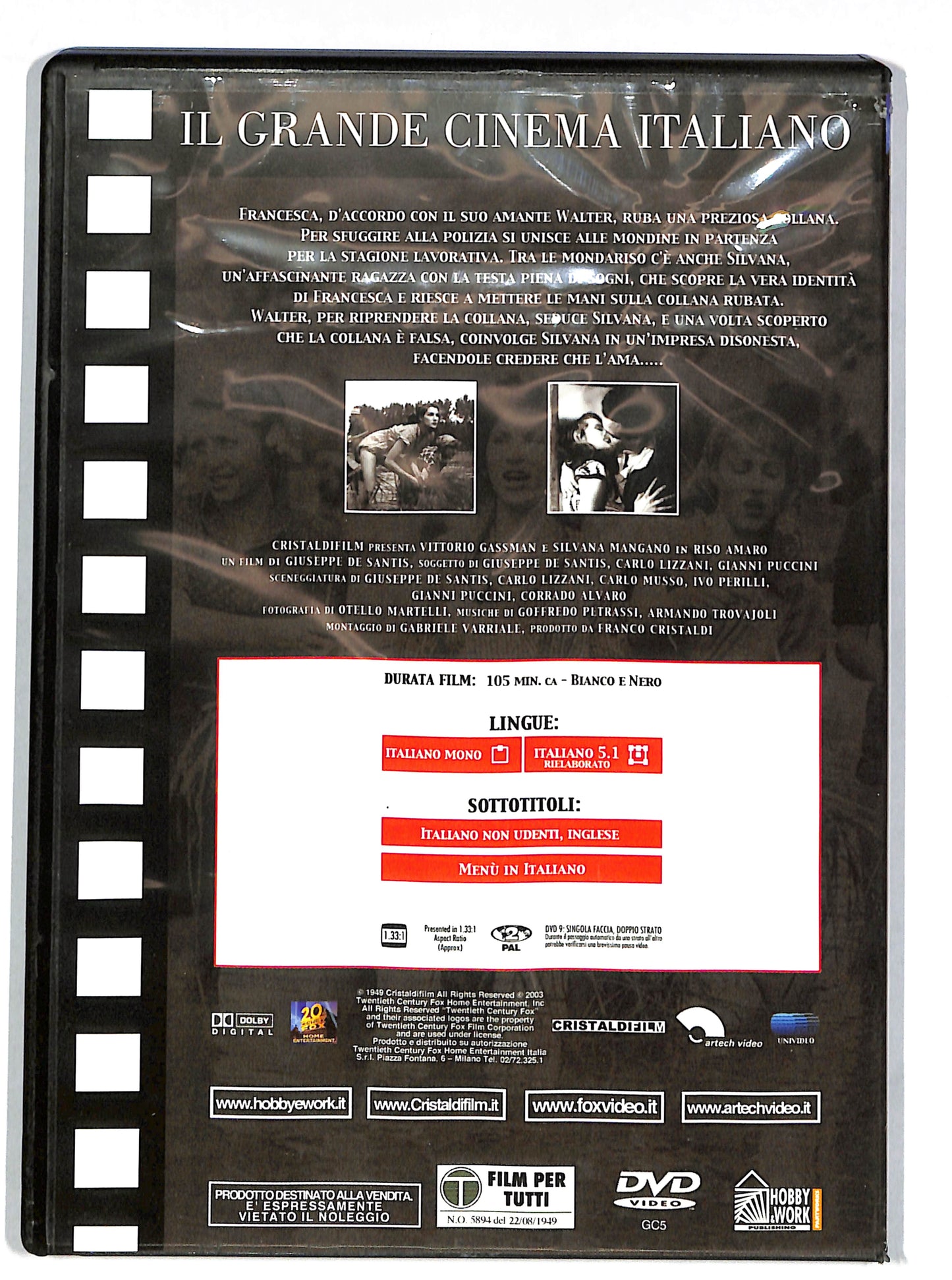 EBOND Riso amaro EDITORIALE DVD DB631660