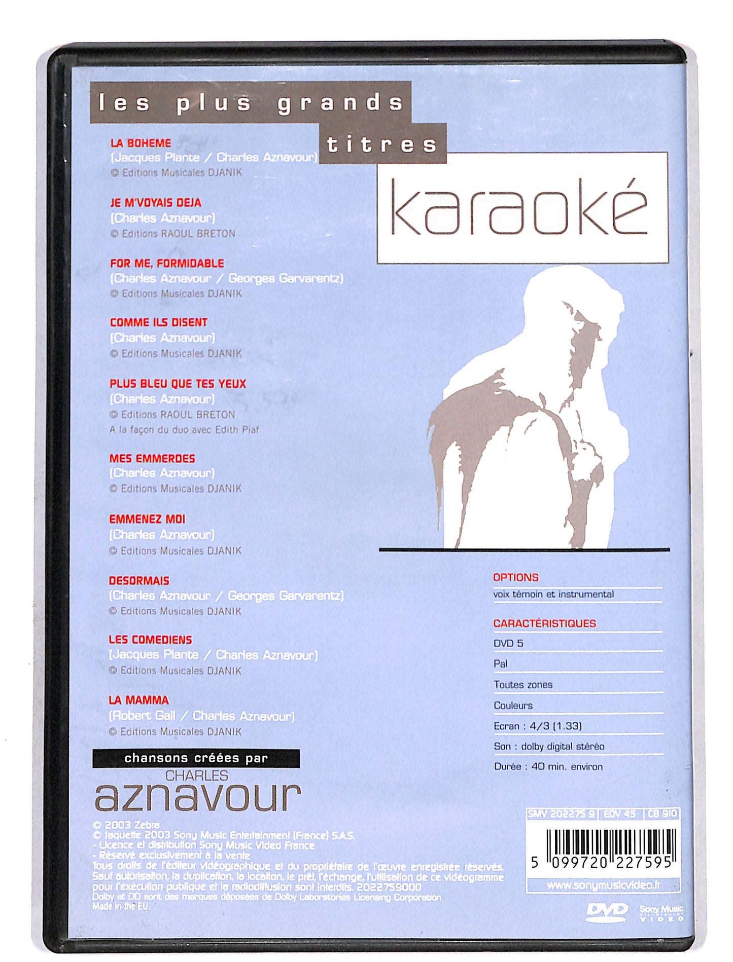 EBOND Charles Aznavour les plus grands titres Karaoke DVD DB631865