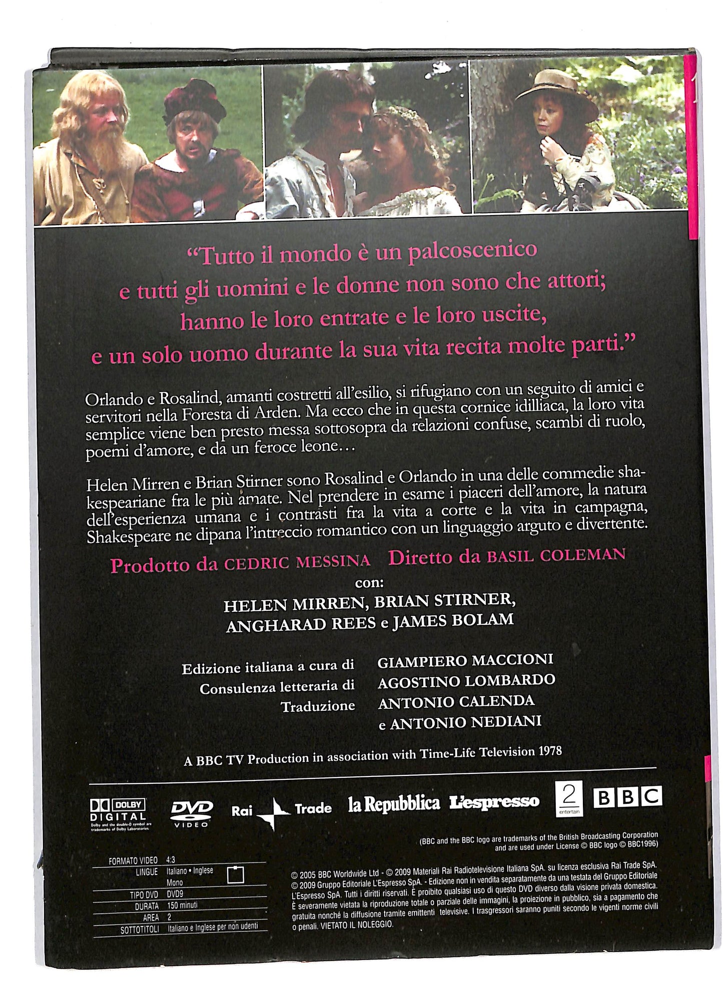 EBOND The Shakespeare collection - Come vi piace vol.14 EDITORIALE DVD DB632333