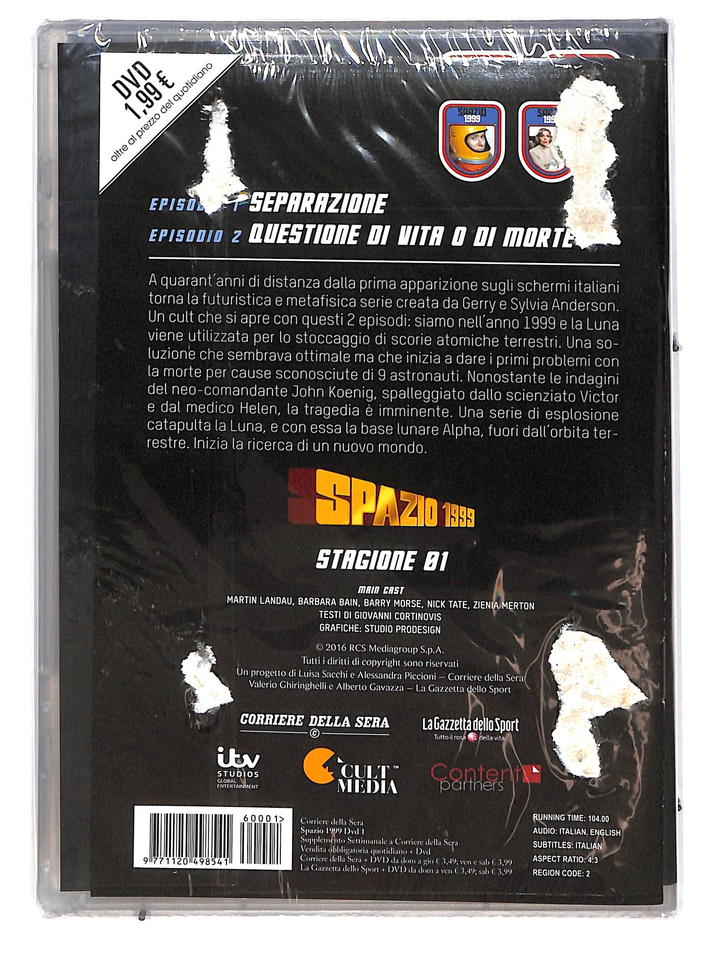 EBOND Spazio 1999 stagione 01 eps. 1 e 2 - vol.1 slim EDITORIALE DVD DB632361