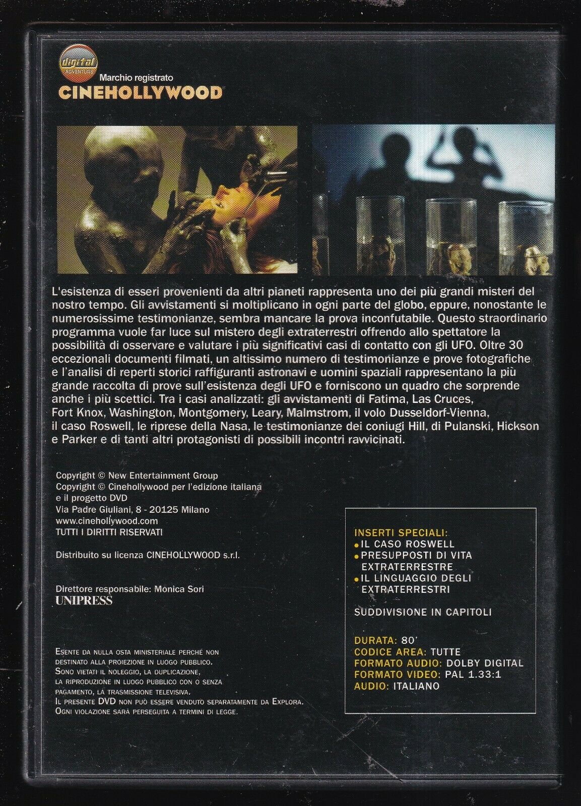 EBOND Ufo Esclusivo Dossier Collana Explora Vol.5 Editoriale DVD DB633307