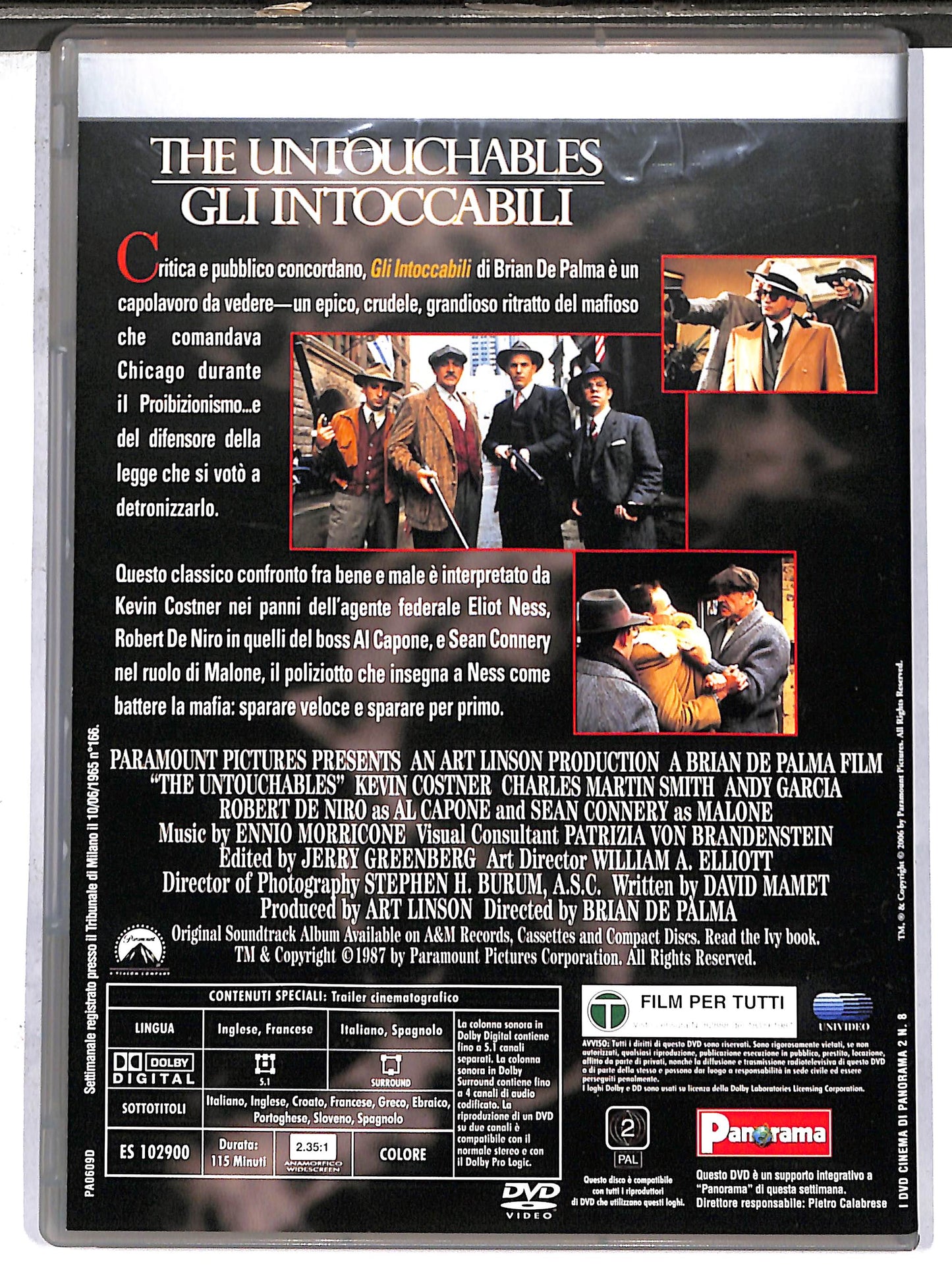 EBOND The Untouchables - Gli intoccabili EDITORIALE DVD DB633321