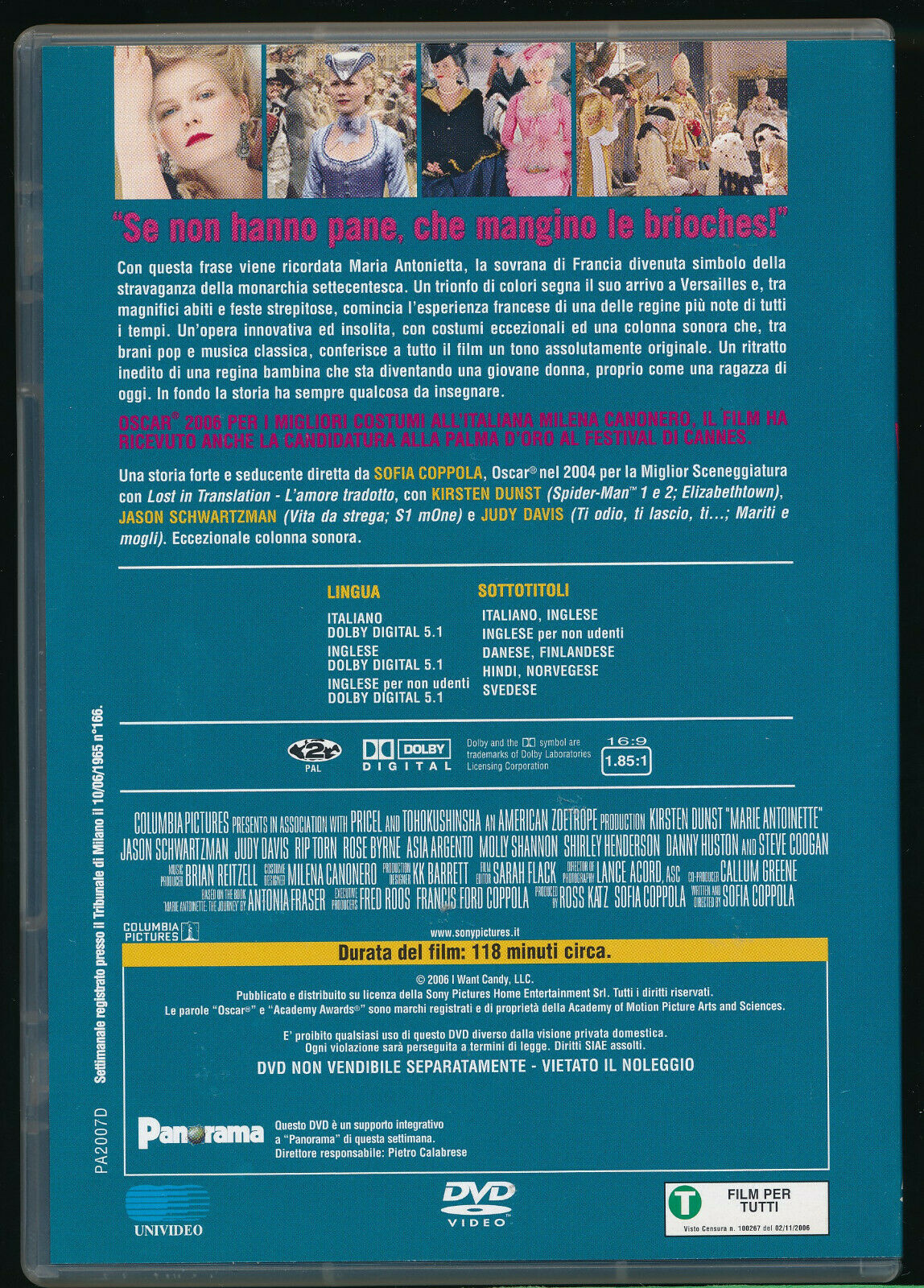 EBOND Marie Antoinette Editoriale DVD DB633347