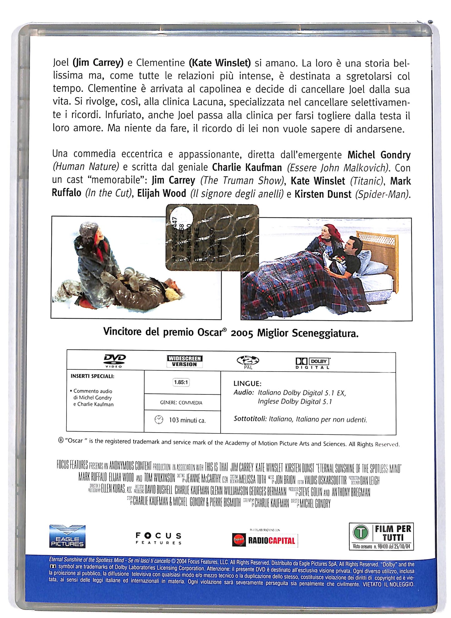 EBOND Eternal Sunshine of the Spotless Mind  EDITORIALE DVD DB633360