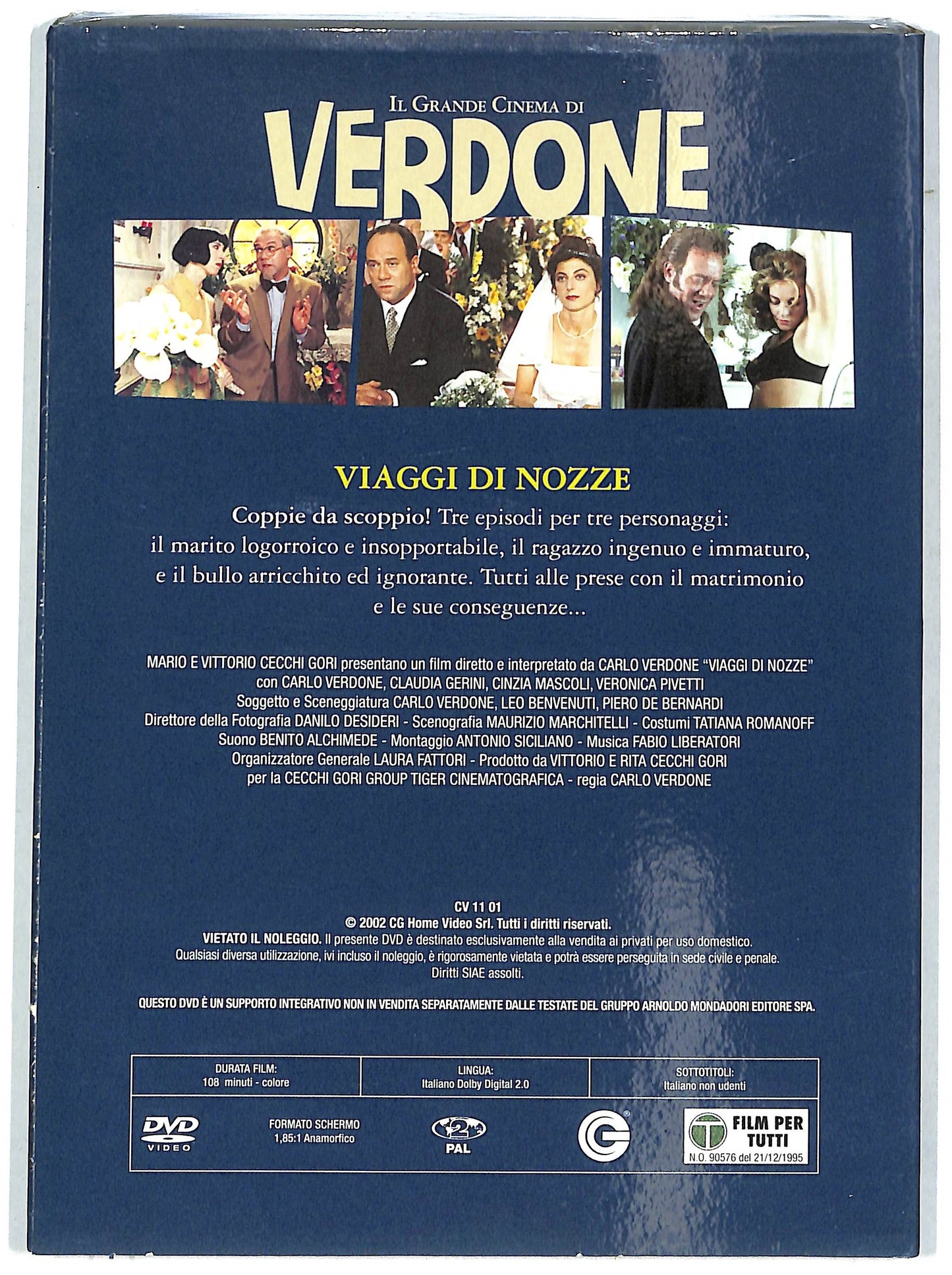EBOND Viaggi di nozze - Il grande cinema di verdone EDITORIALE DVD DB634132