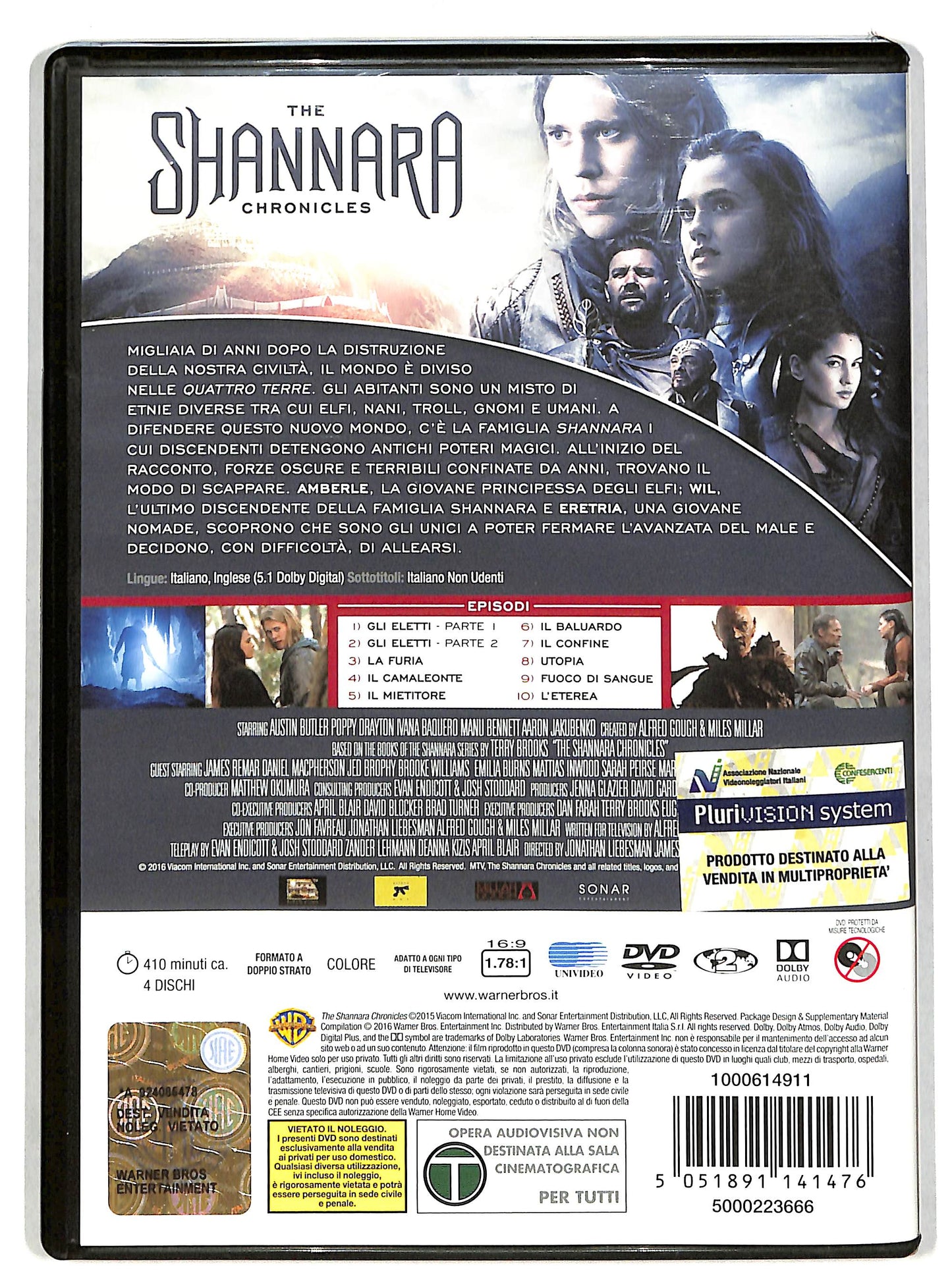 EBOND The Shannara Chronicles - Stagione 01 - 4 DVD DB634328