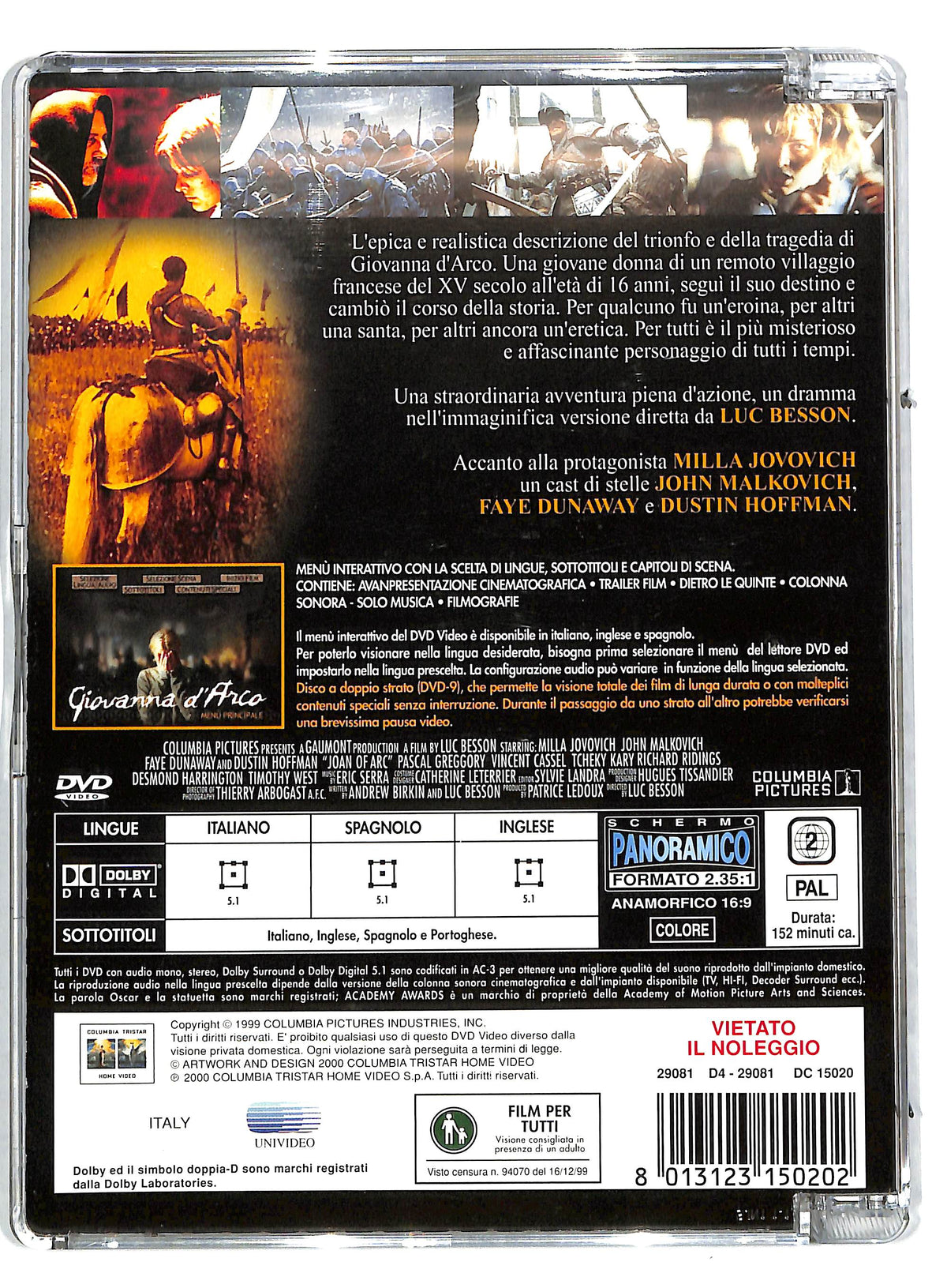 EBOND Giovanna D'arco (film 1999) SJB DVD DB635644