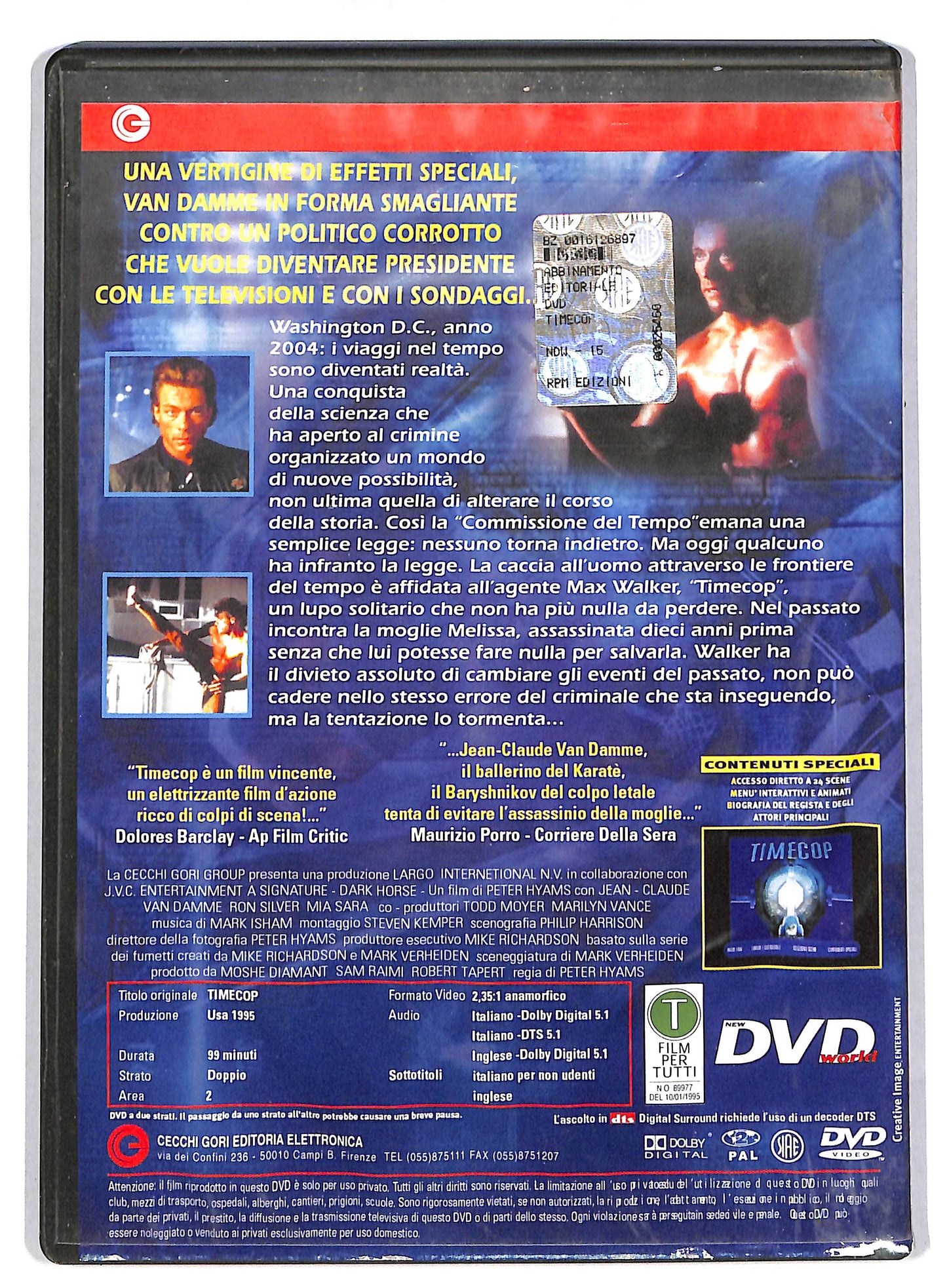 EBOND Timecop - Indagine dal futuro EDITORIALE DVD DB635829