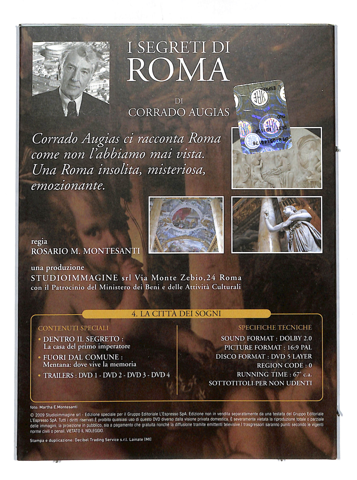 EBOND I segreti di Roma vol 4 - La citta dei sogni EDITORIALE DVD DB638634