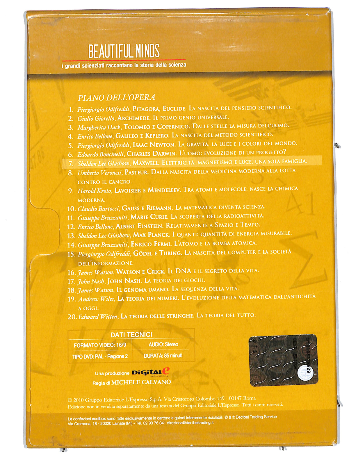 EBOND Maxwell elettricita magnetismo e luce una sola EDITORIALE DVD DB638638
