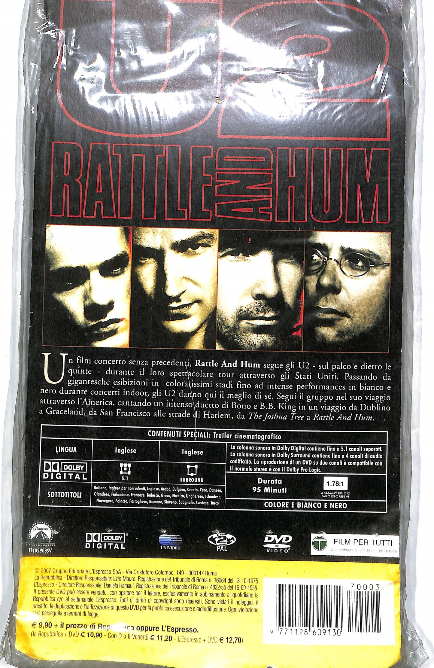 EBOND U2 Rattle and hum EDITORIALE DVD DB638649