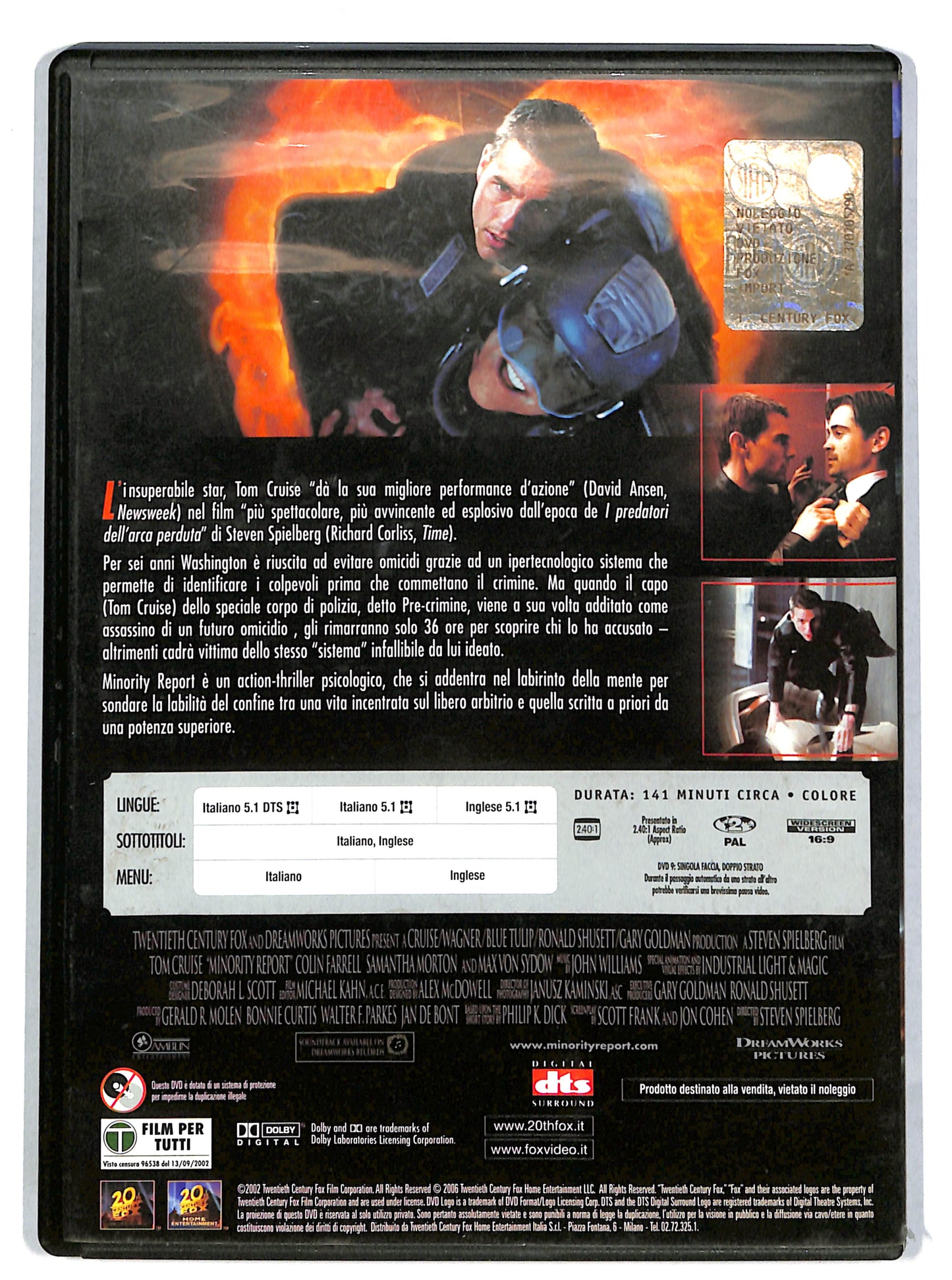 EBOND Minority Report EDITORIALE DVD DB639419