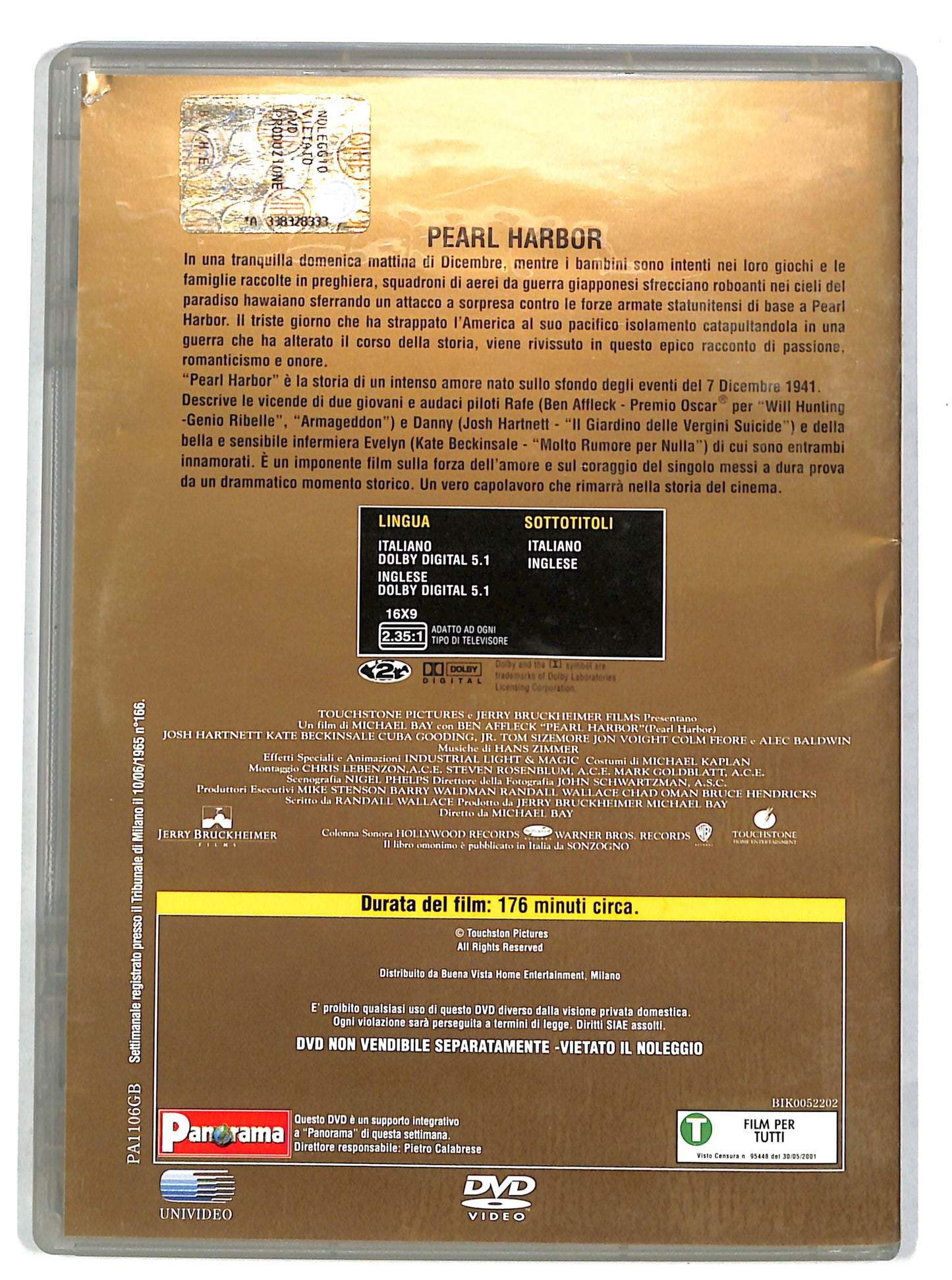 EBOND Pearl Harbor EDITORIALE DVD DB639449