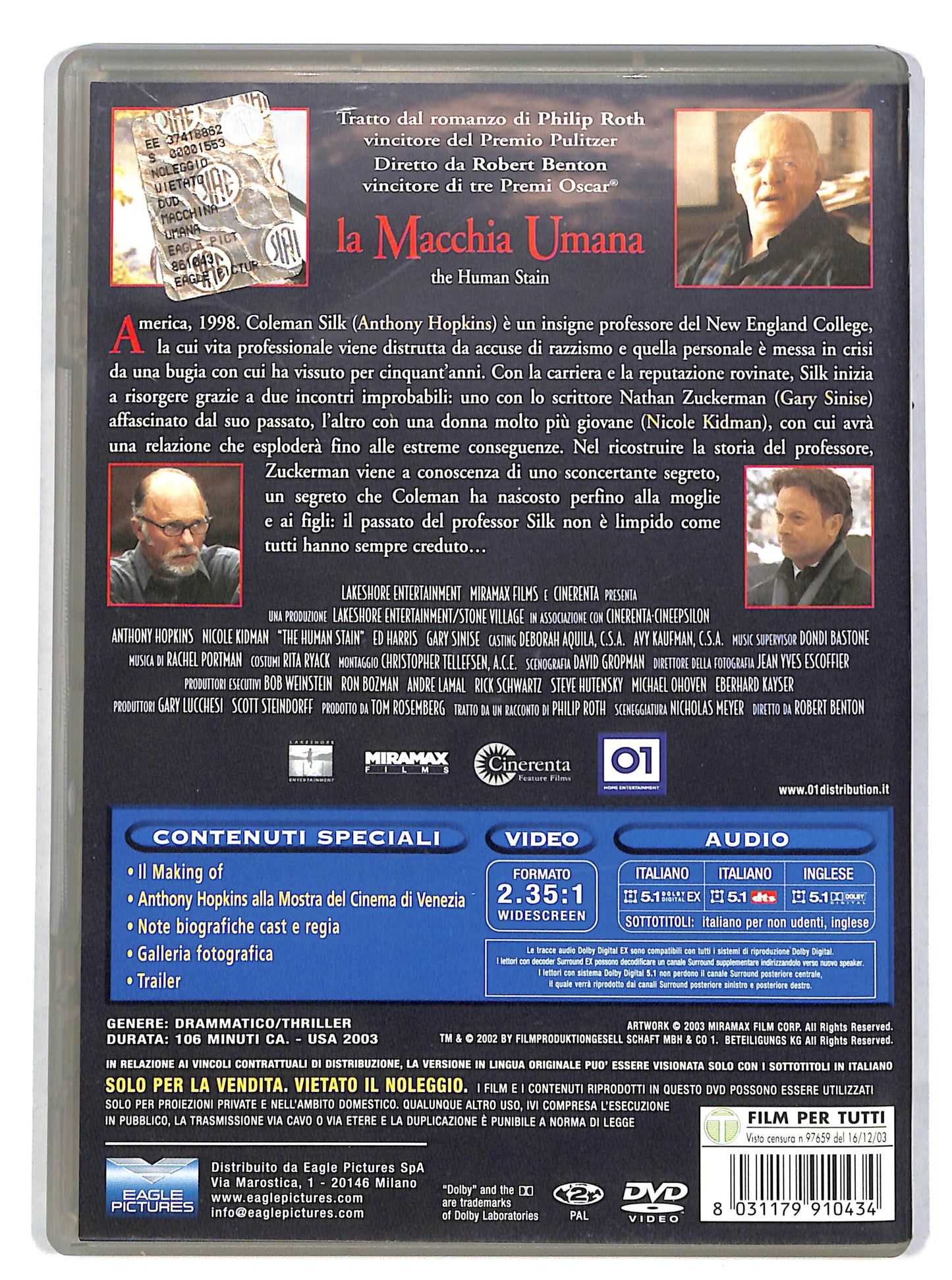 EBOND La macchia umana DVD DB639615