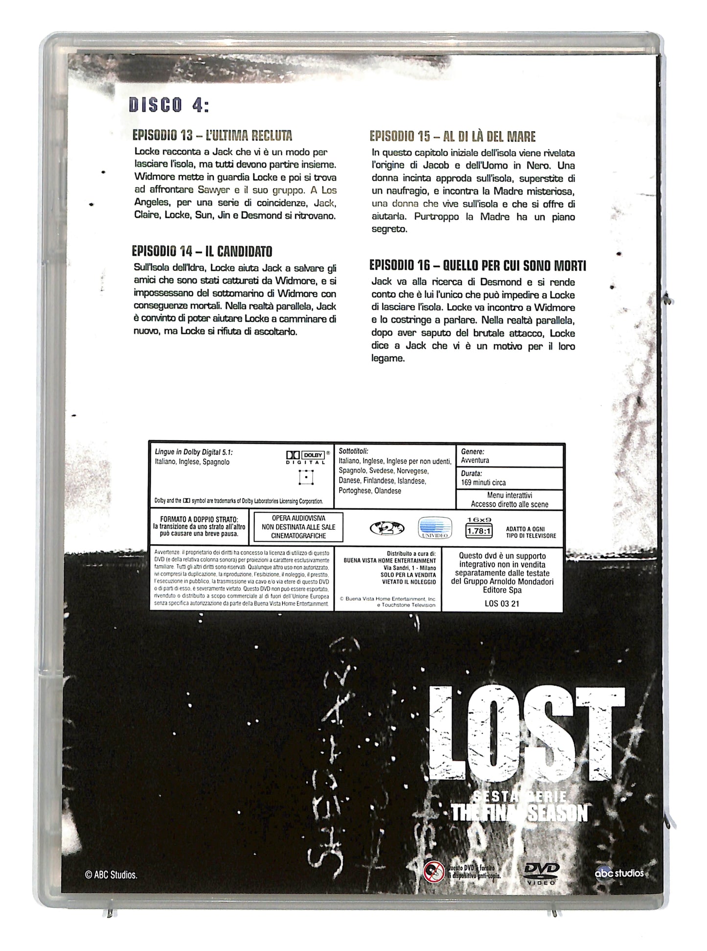 EBOND Lost sesta serie disco 4 slimcase EDITORIALE DVD DB639649