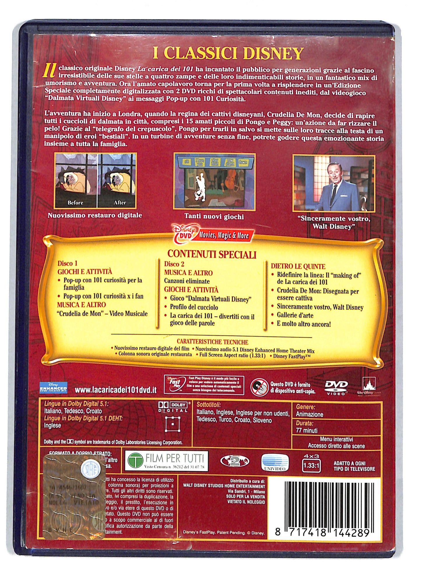 EBOND La carica dei cento e uno EDIZIONE SPECIALE 2 dischi DVD DB641150