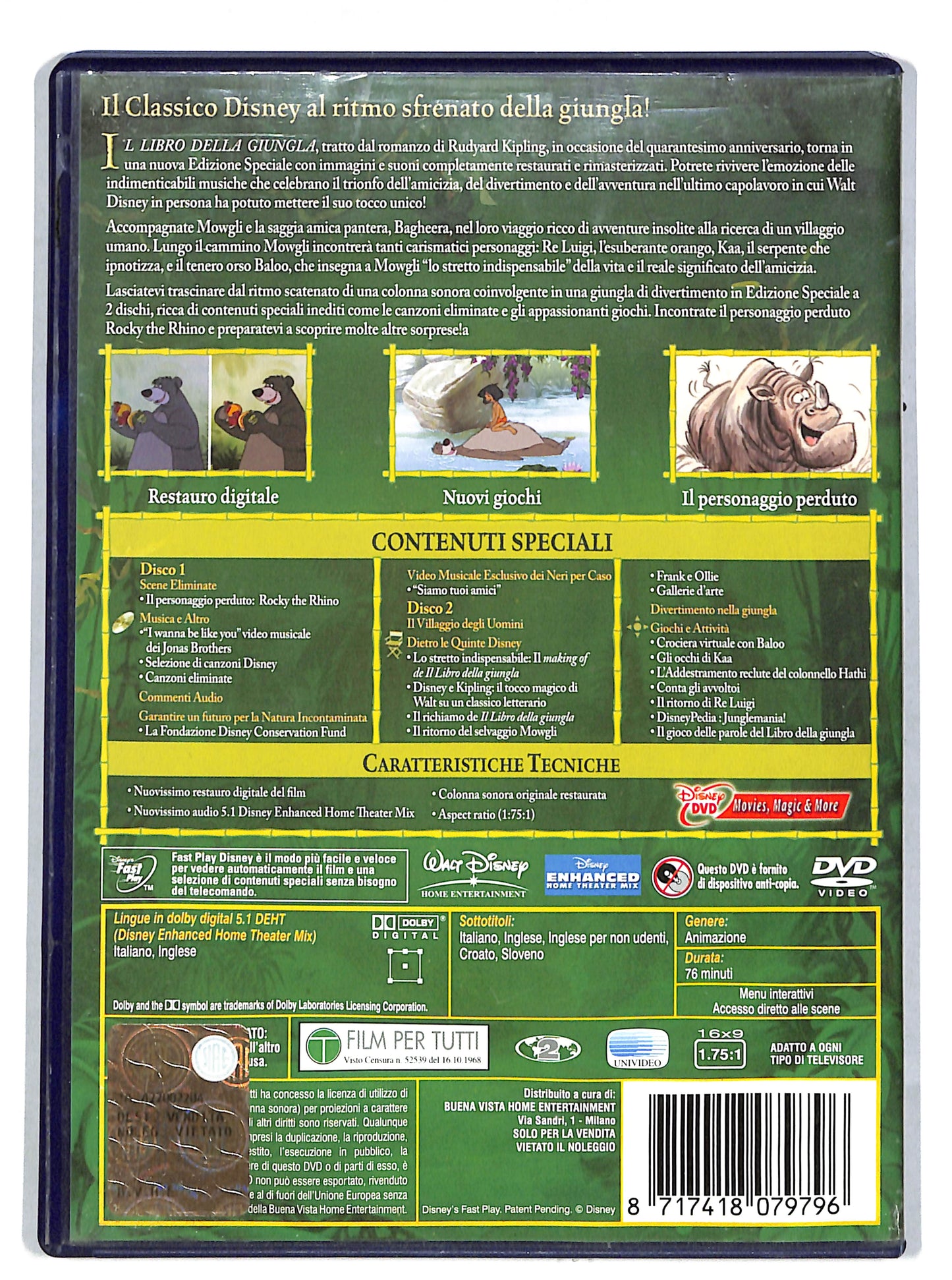 EBOND Il libro della giungla EDIZIONE SPECIALE 2 DISCHI DVD DB641155