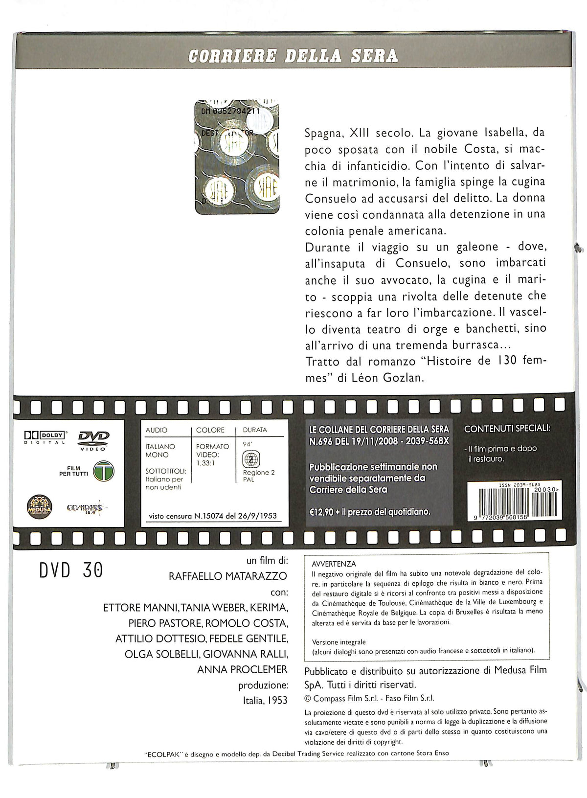 EBOND La nave delle donne maledette EDITORIALE DVD DB641626