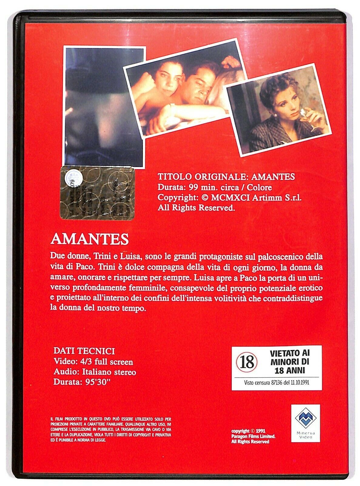 EBOND Amantes - Amanti Editoriale DVD DB641852