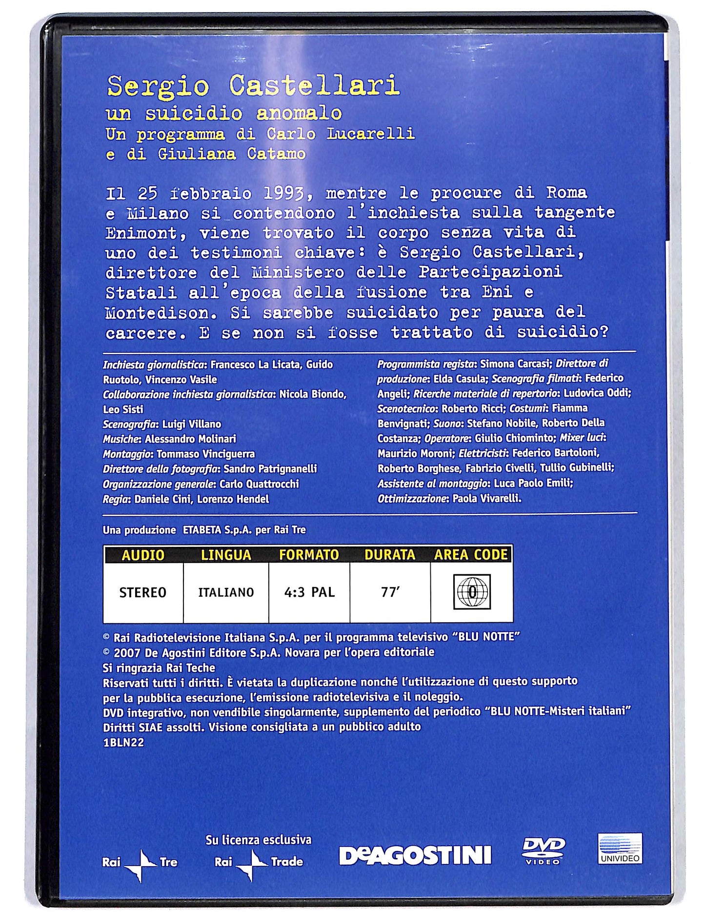 EBOND Sergio Castellari un suicidio anomalo vol.22 EDITORIALE DVD DB642109