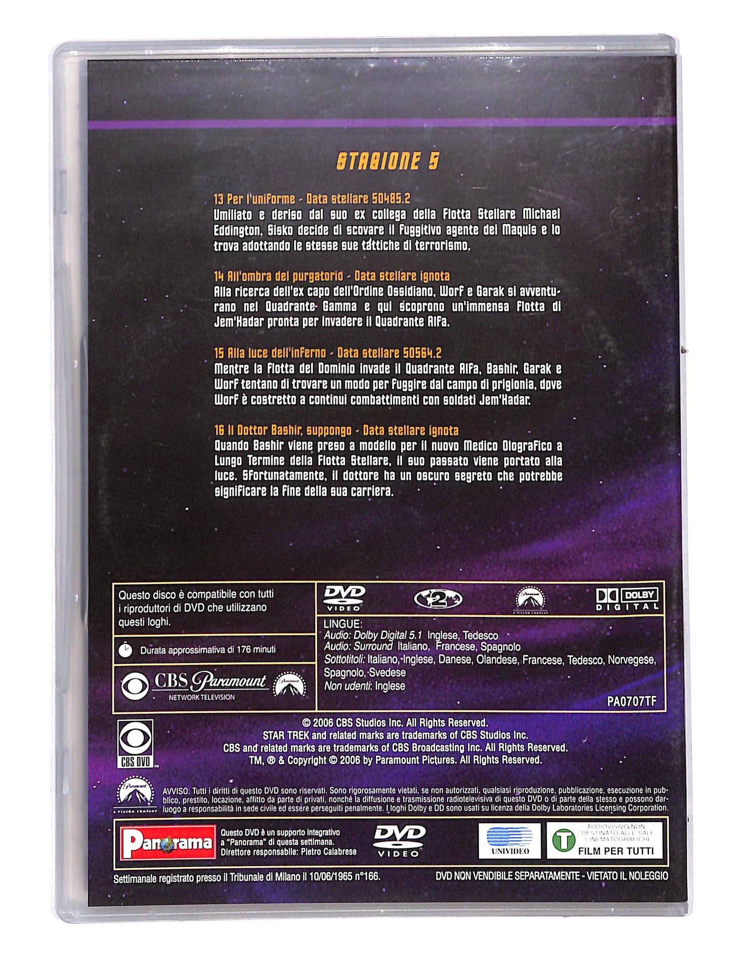 EBOND StarTrek deep space nine stagione 5 eps 13-16 disco 4 DVD DB644712
