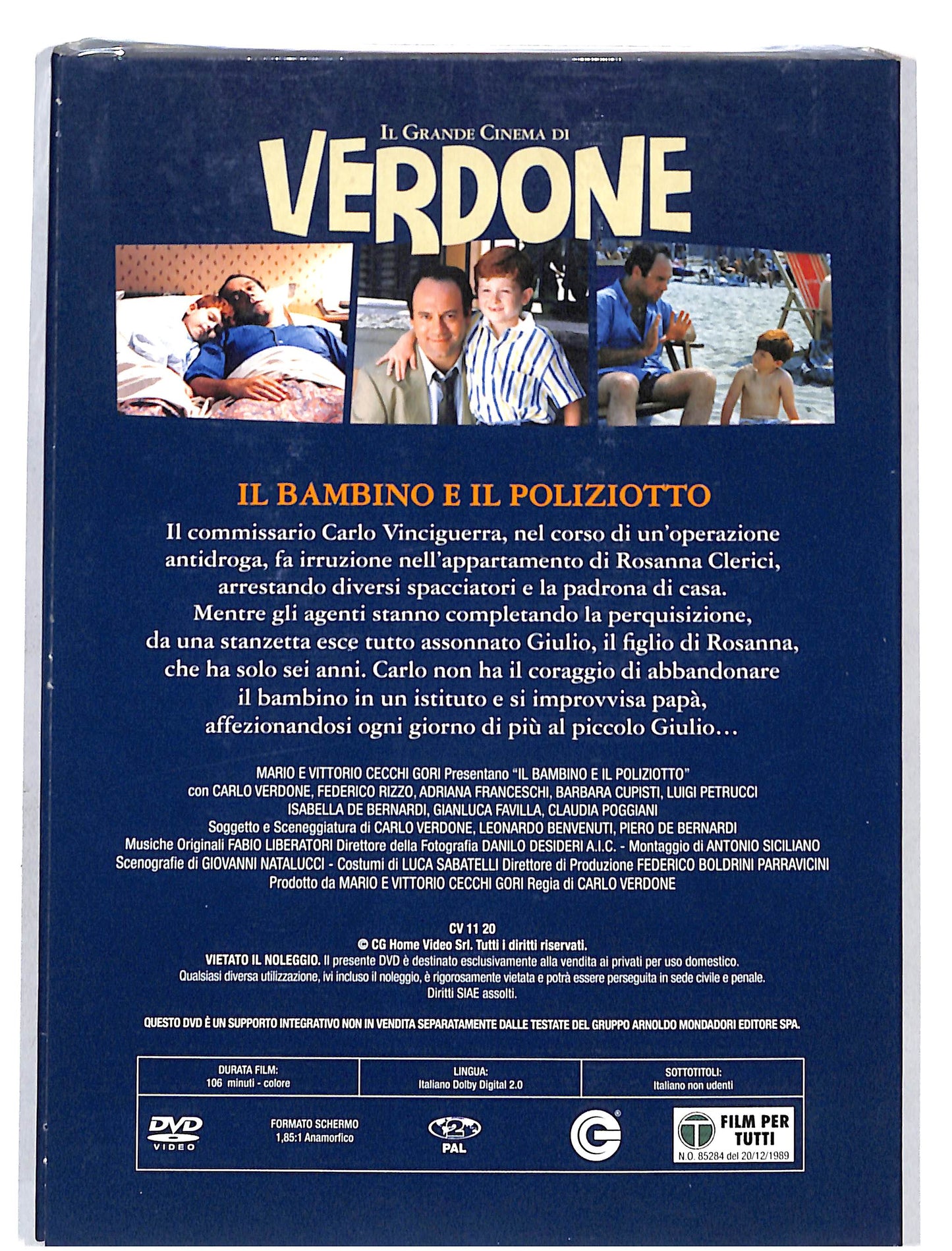 EBOND Il Grande cinema di Verdone Il Bambino e il Poliziotto DVD DB644854