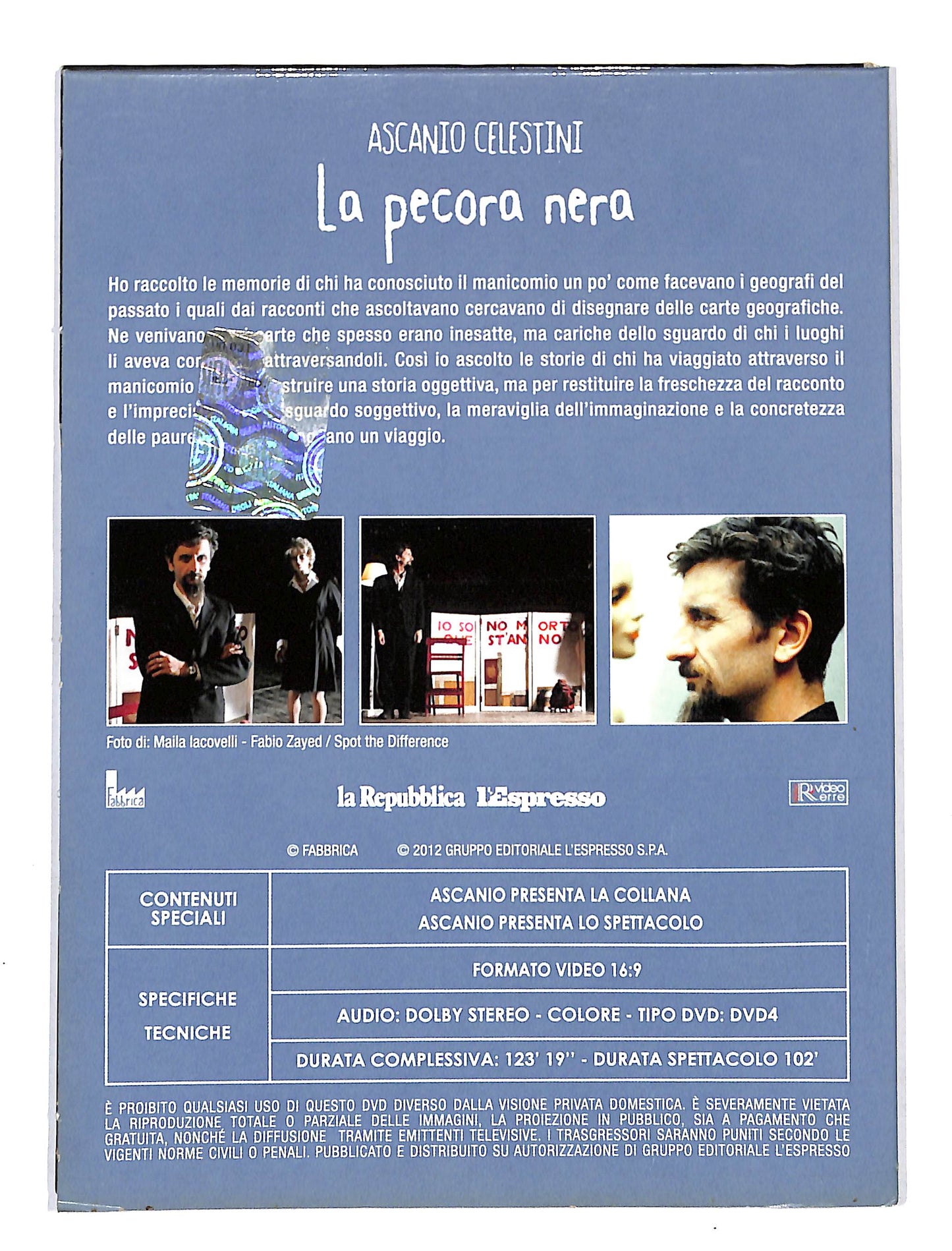 EBOND Ascanio Celestini la pecora nera EDITORIALE DVD DB645430